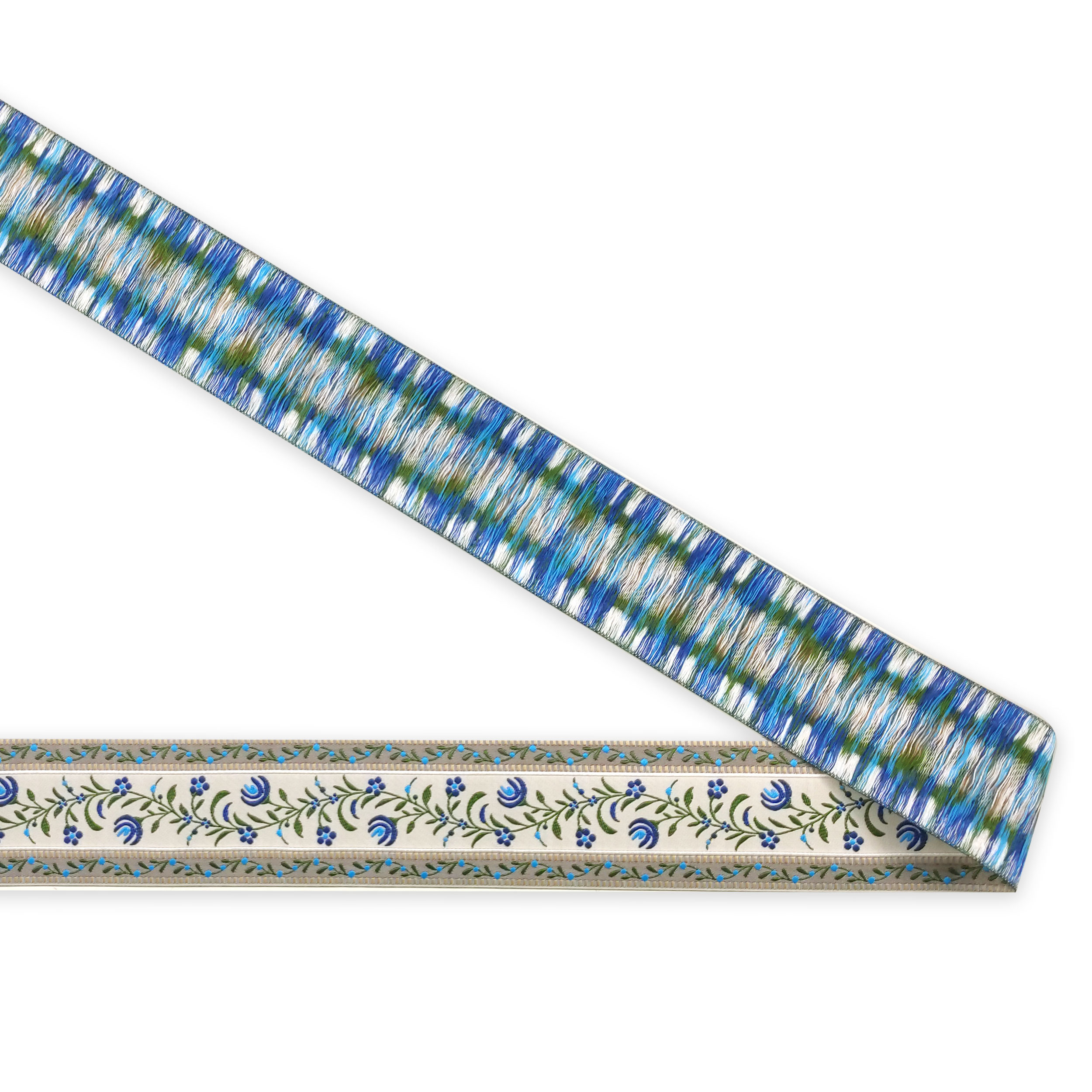 Passamaneria Prym Fantasia Fiori Ricamati Blu