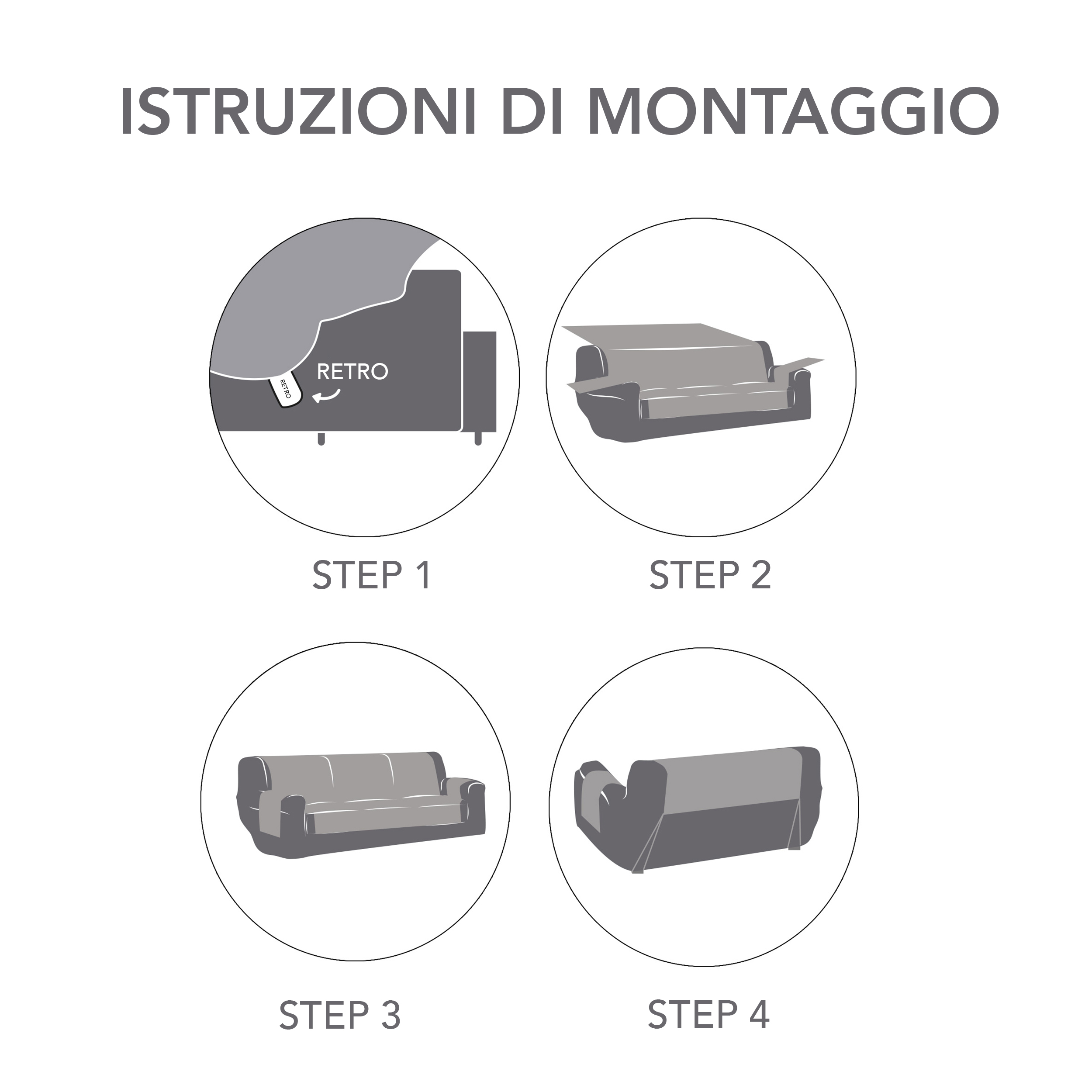 Copridivano Trapuntino Melange Antiscivolo Beige