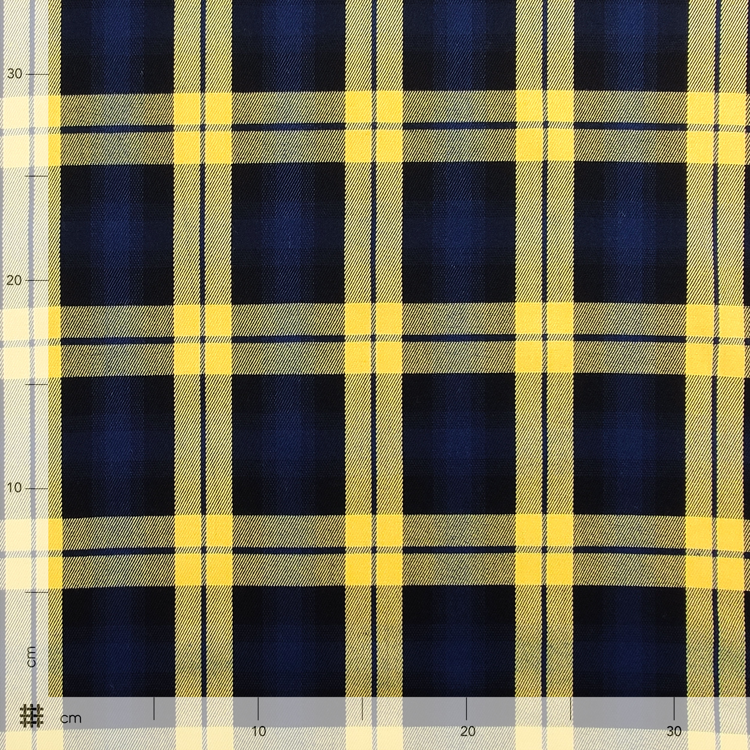 Tessuto Tartan Quadri Blu e Gialli Image