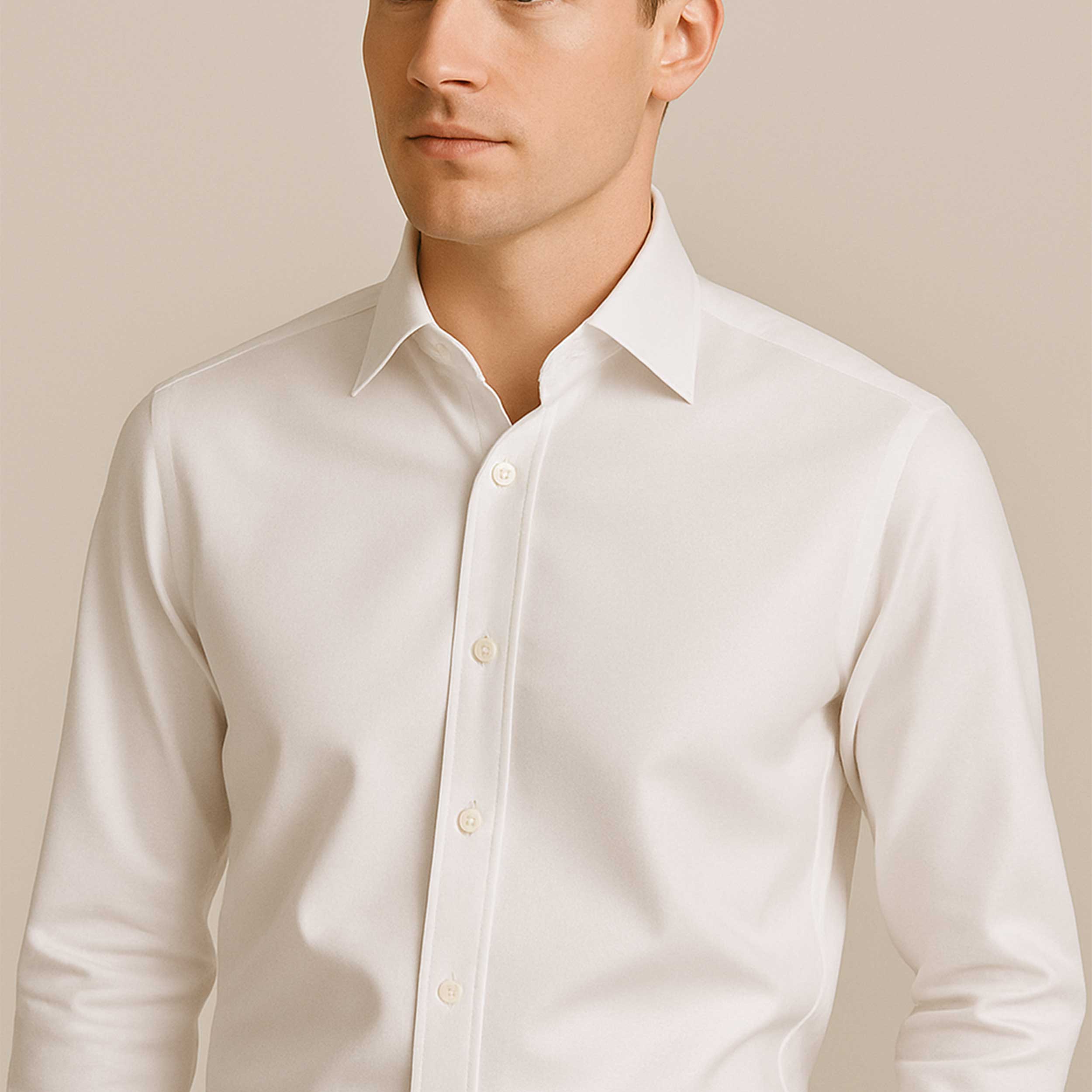 Cotone Oxford Bianco per Camiceria Brennet Swiss Image