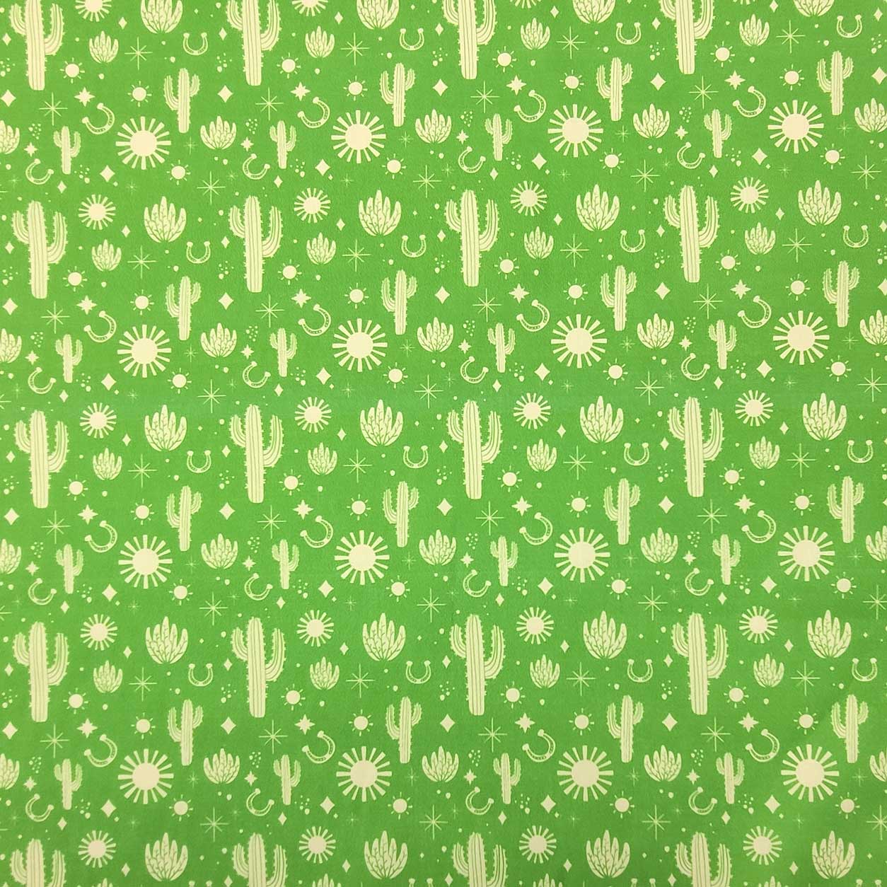 Tessuto Cotone Fantasia Arizona Sfondo Verde