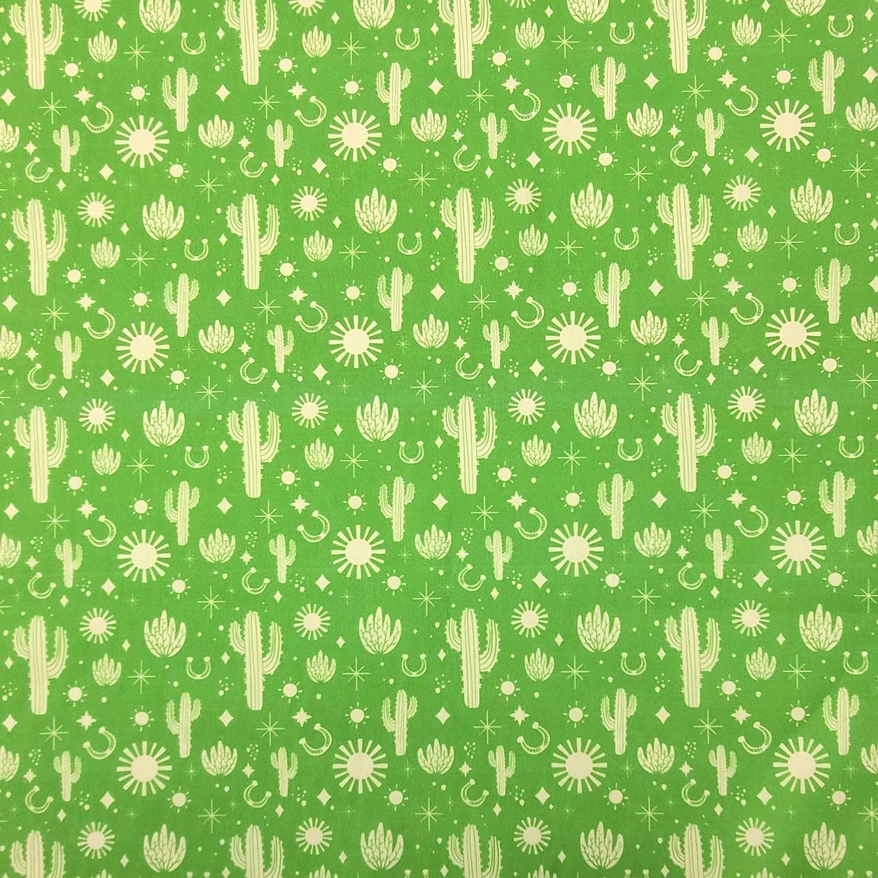 Tessuto Cotone Fantasia Arizona Sfondo Verde