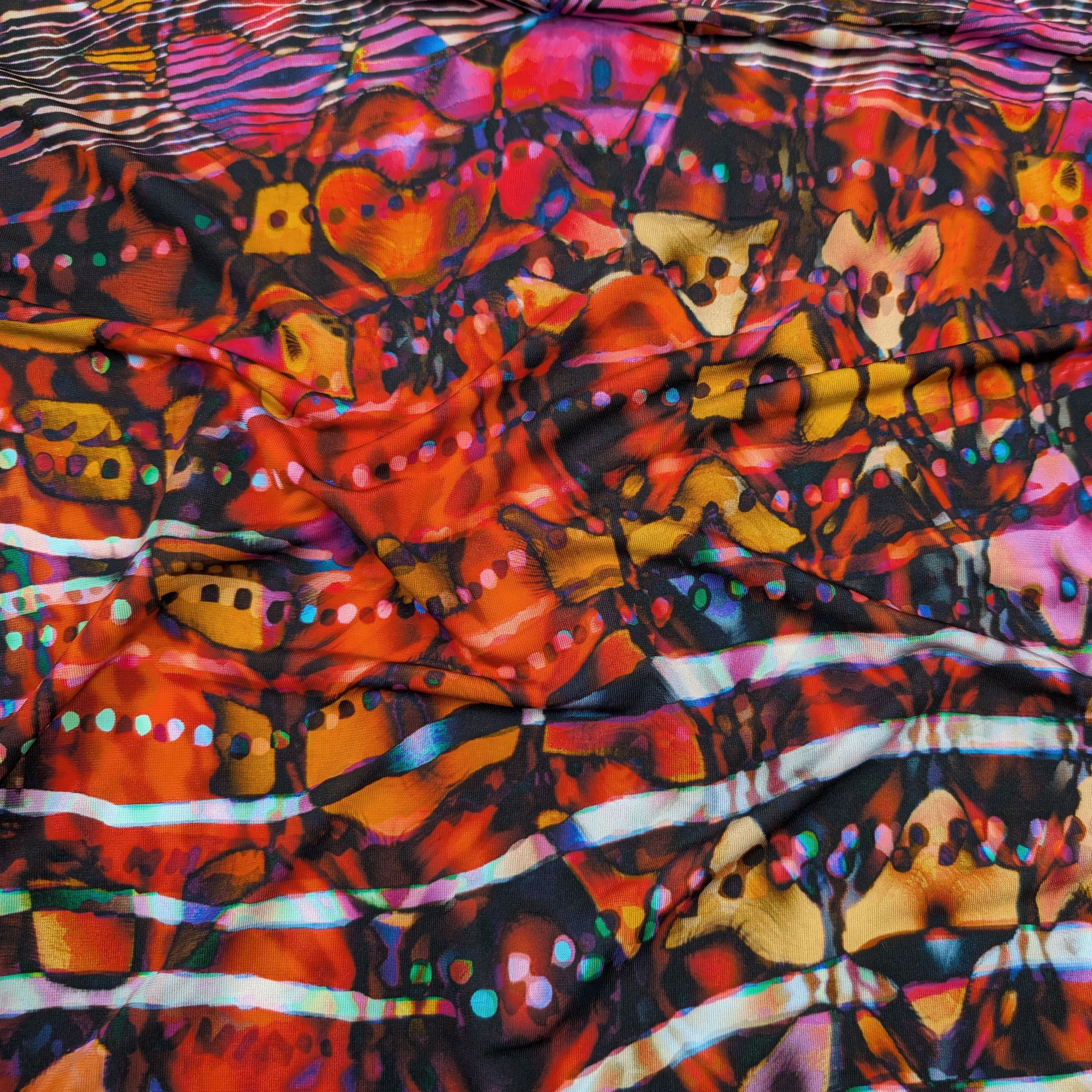 Maglina Cotone Fantasia Astratta Multicolor Image