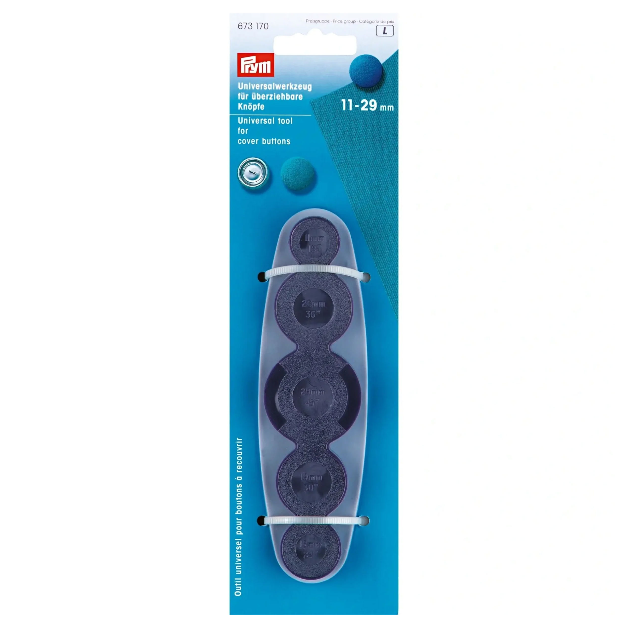 Attrezzo Universale Prym per Ricoprire Bottoni 11-29 mm