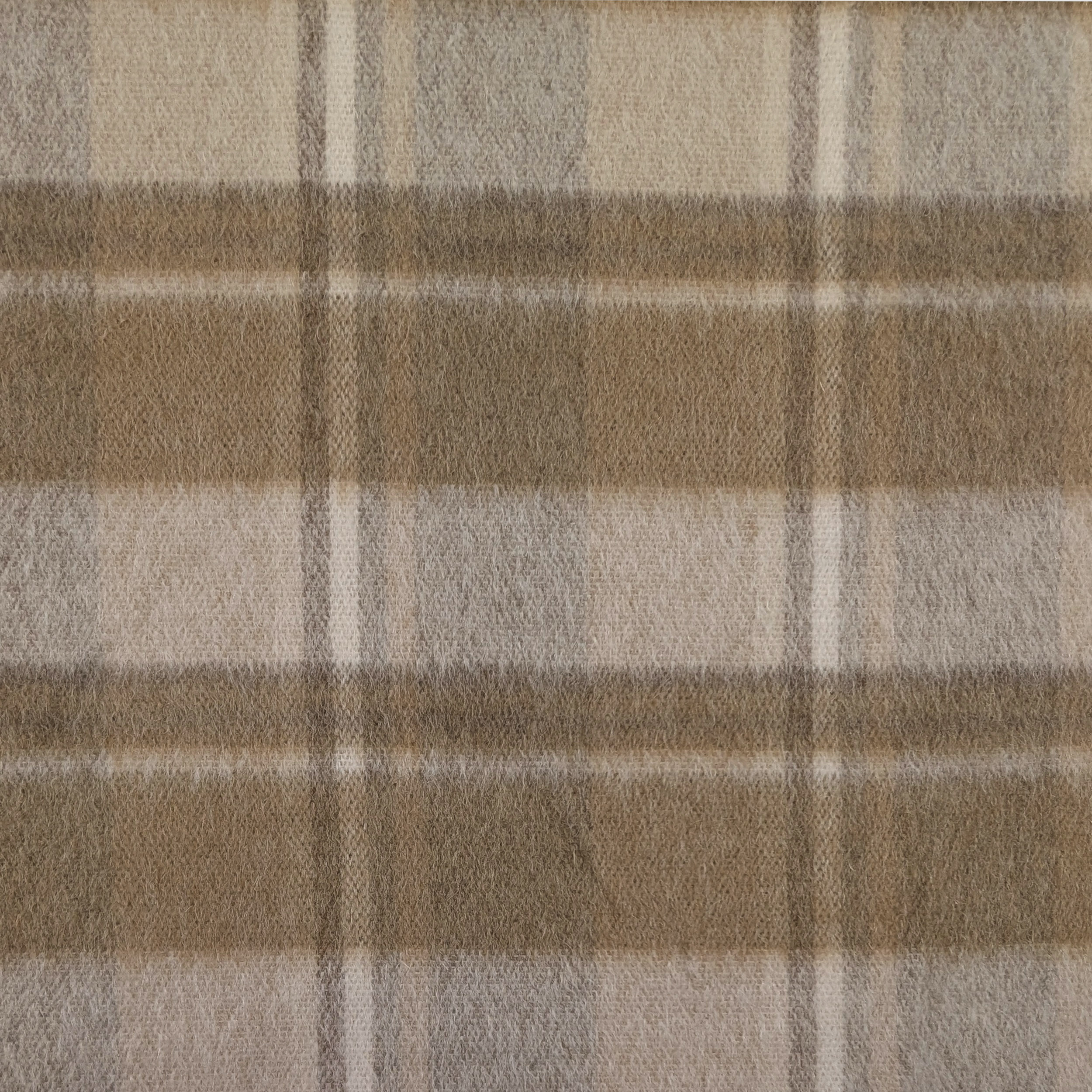 Cappotto Misto Lana Tartan Beige Image