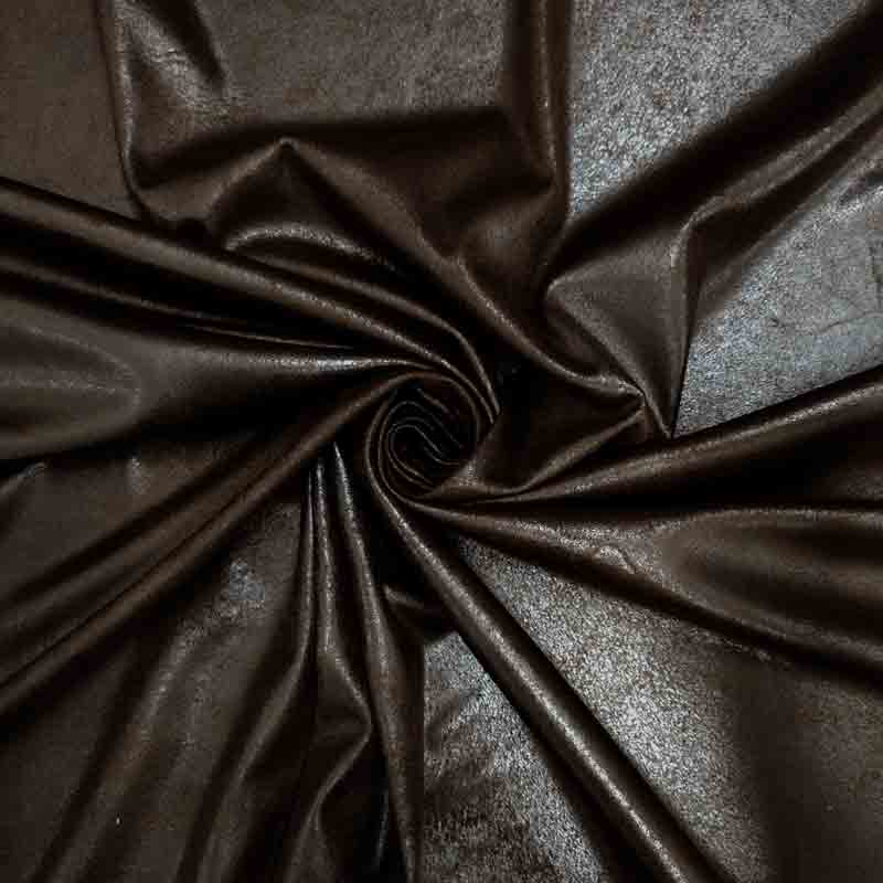 Tessuto Effetto Alcantara Spalmato Marrone 