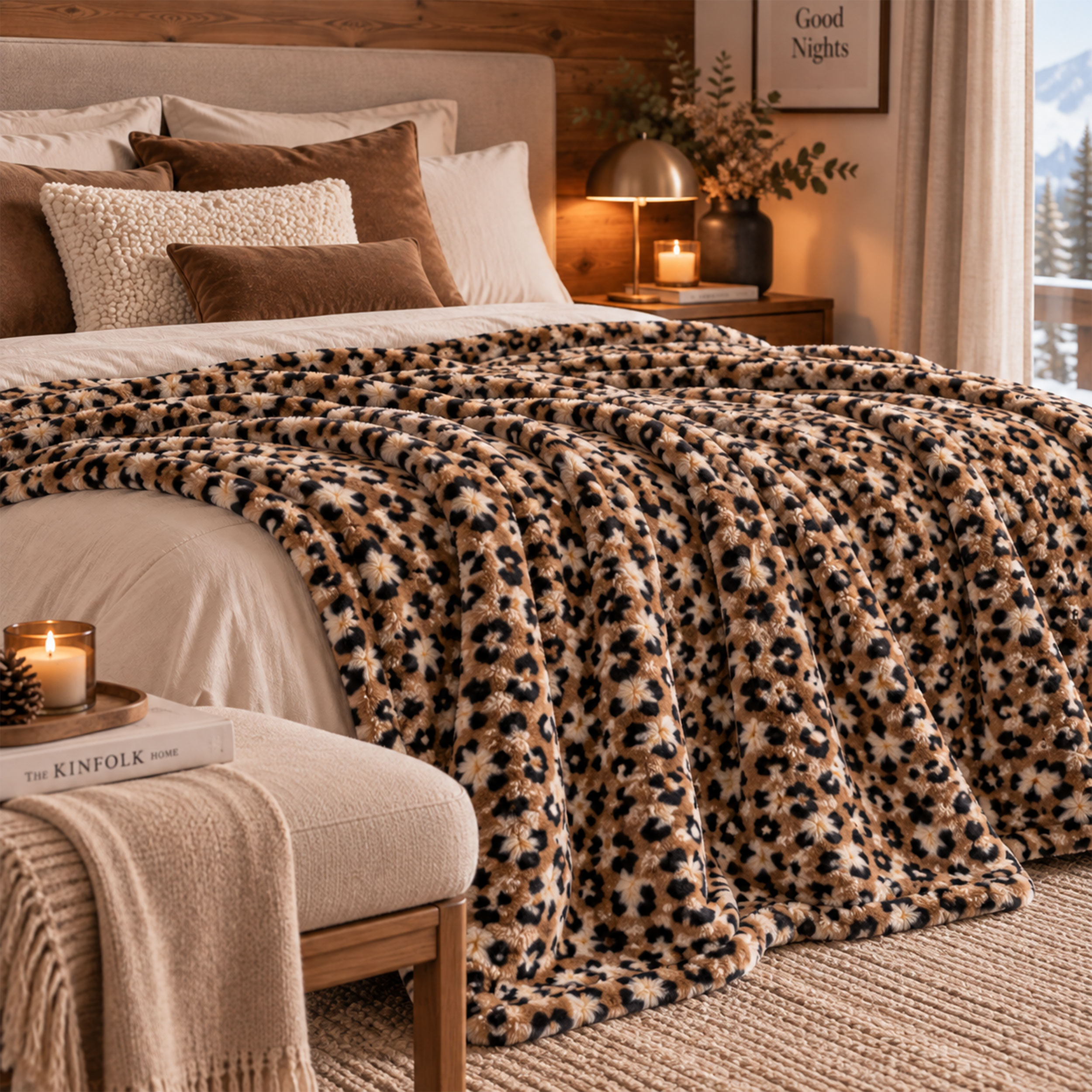 Pile Mano Cachemire Leopardato Marrone Image