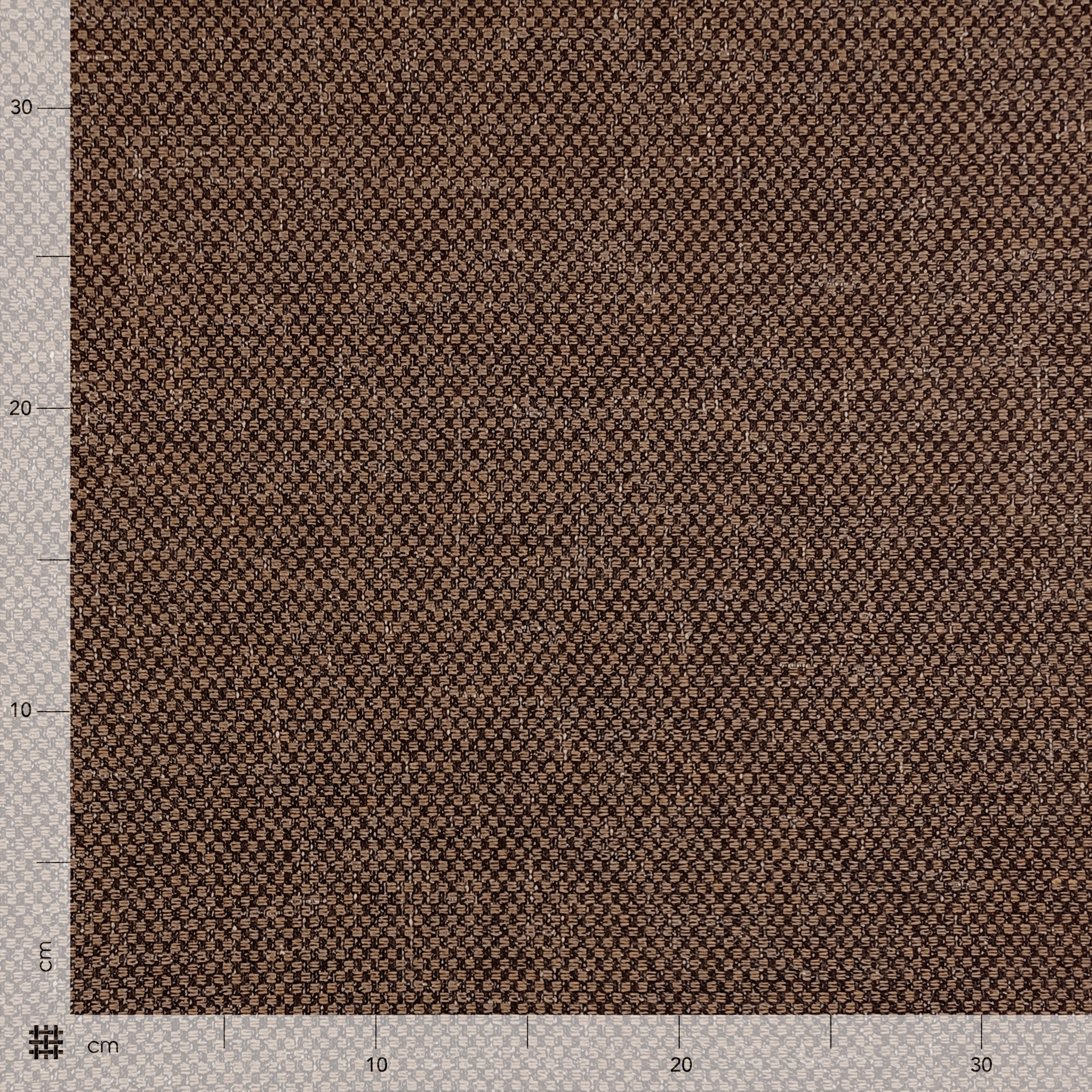 Tessuto Misto Cotone Quadretti Cammello