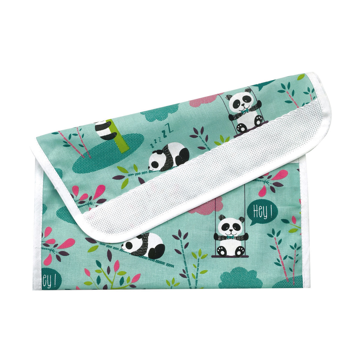 Porta Bavaglino Piccoli Panda Sfondo Verde Acqua Portabavaglino piccolo piccoli panda sfondo verde acqua