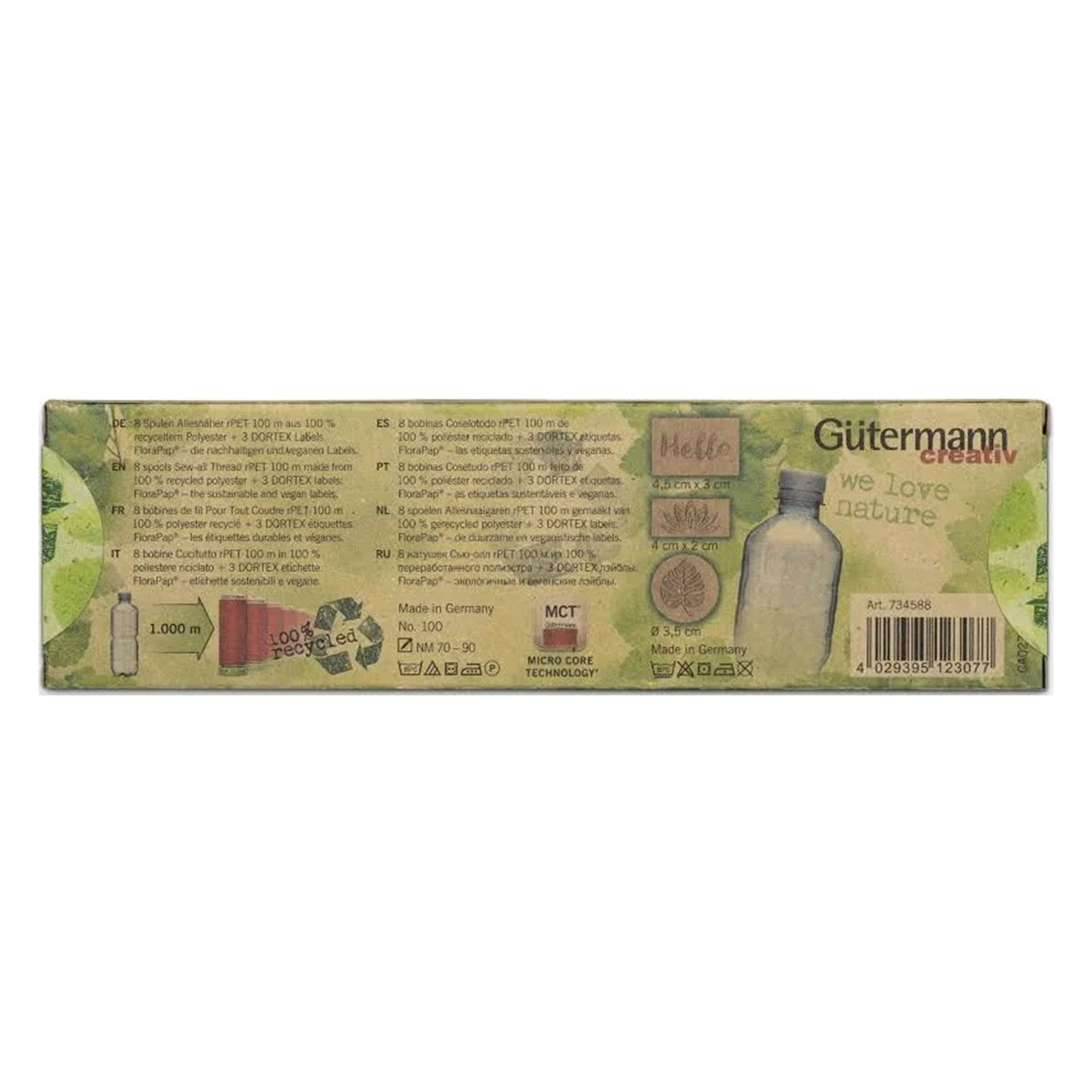 Gutermann Creative Cucitutto rPET 8 Bobine con Etichette Image