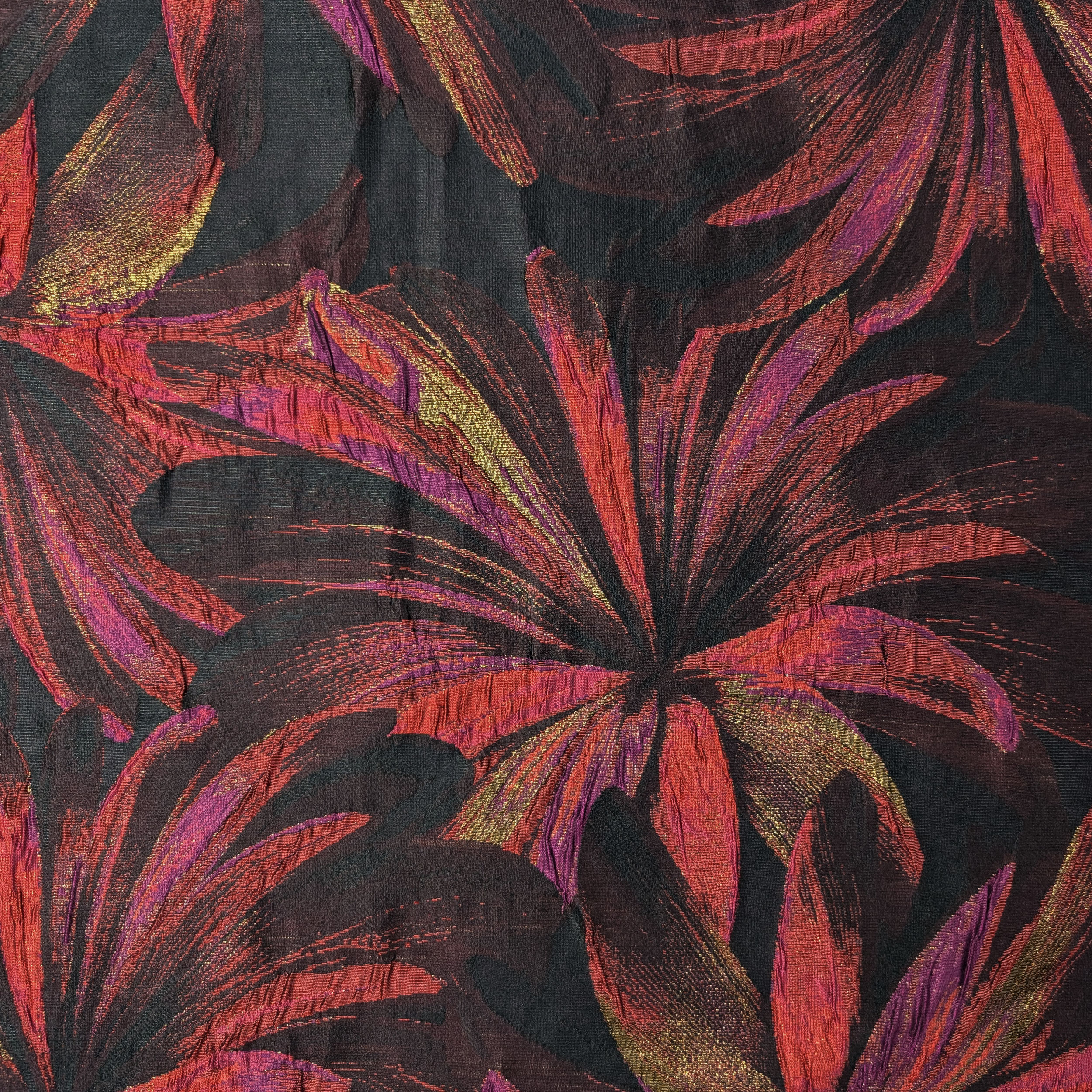 Broccato Moda Fiori Rossi Lurex Image