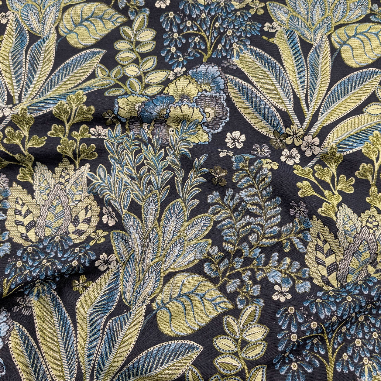 Jacquard Floreale Toni del Blu H 280 cm Image