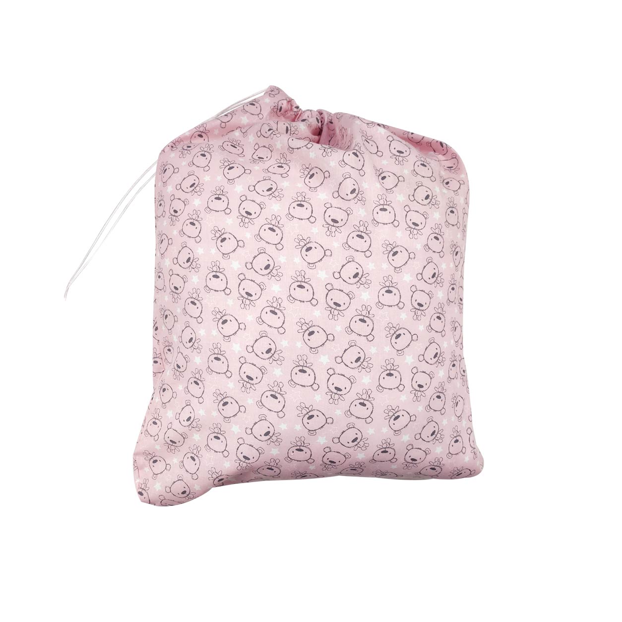 sacchetto asilo fantasia orsetti sfondo rosa