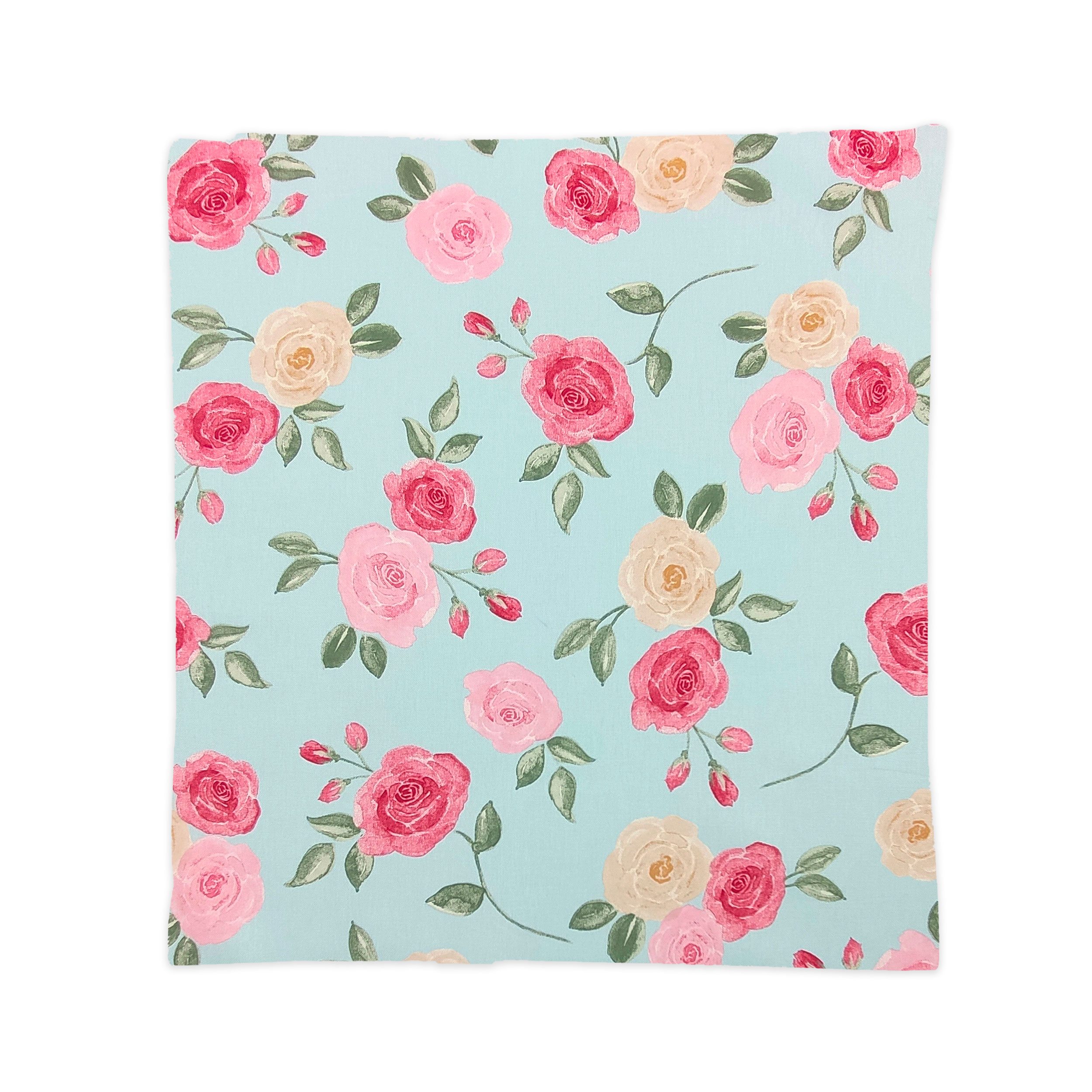 Federa per Cuscini Fantasia Rose Sfondo Celeste Image