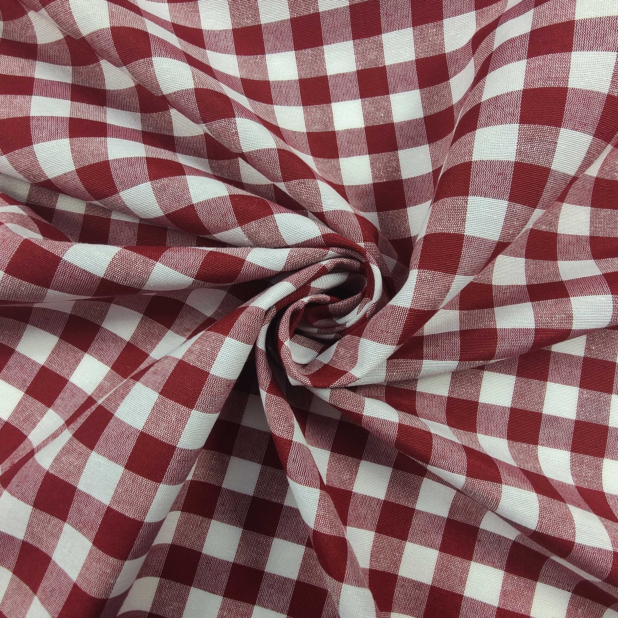 Tessuto per Tovaglia Tinto in Filo Fantasia Quadretti Image