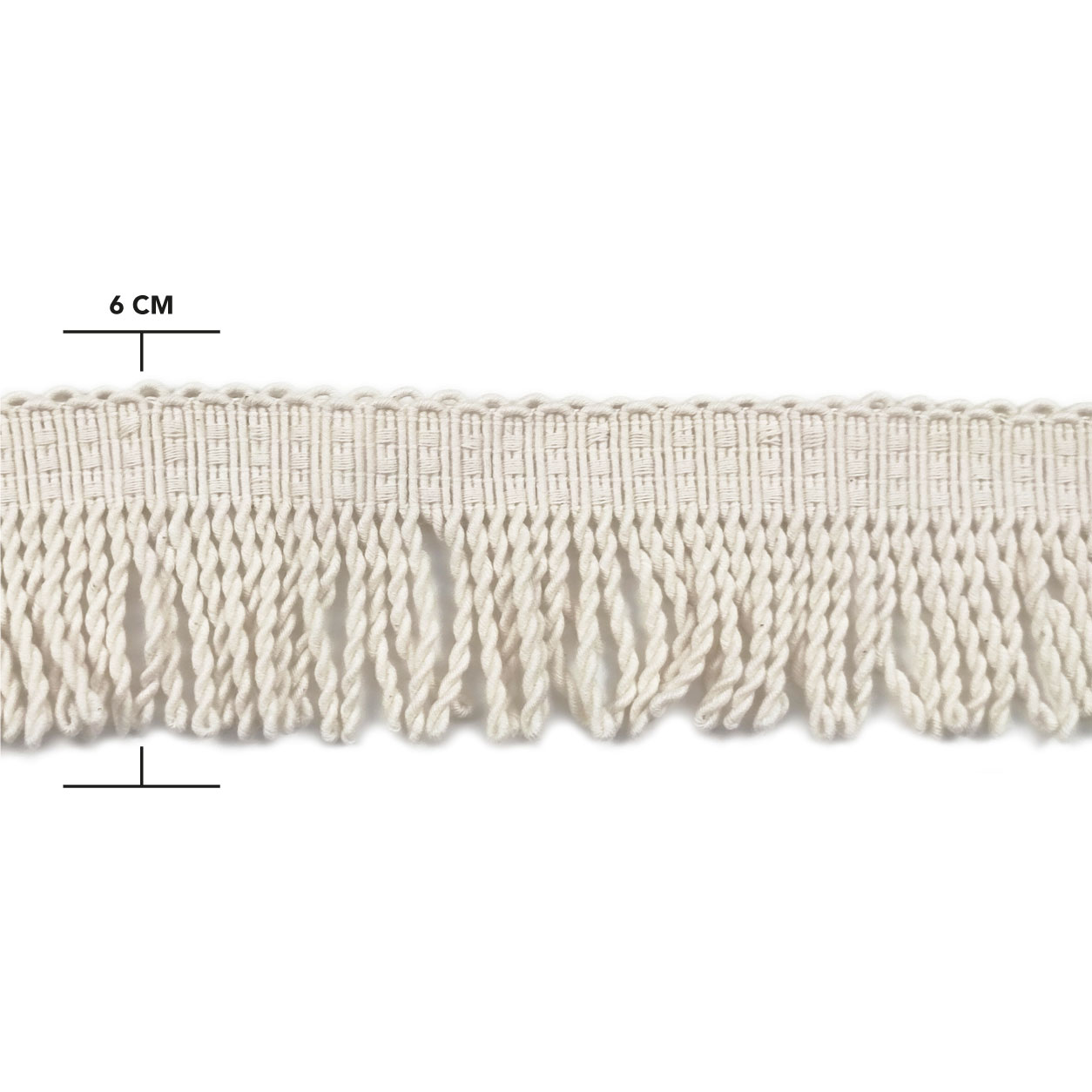 Frangia Per Tende E Cucito 4,6m - Nastro Decorativo Larghezza 6,3 Cm In Poliestere Per Fai Da Te E Arredamento