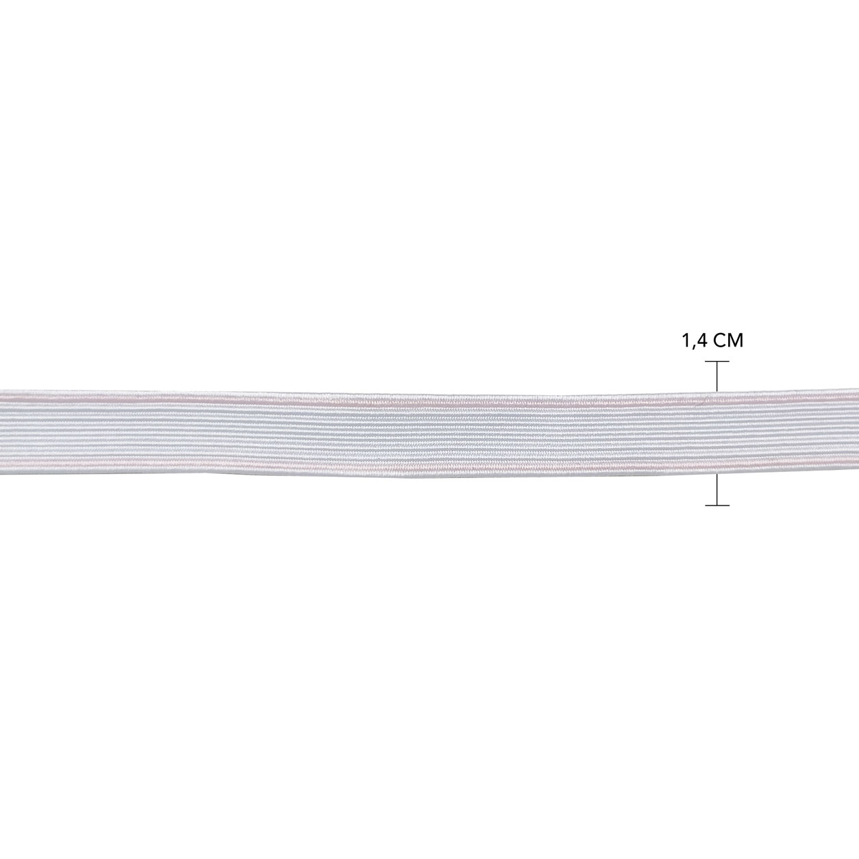 Elastico lavabile bianco 1,4 cm