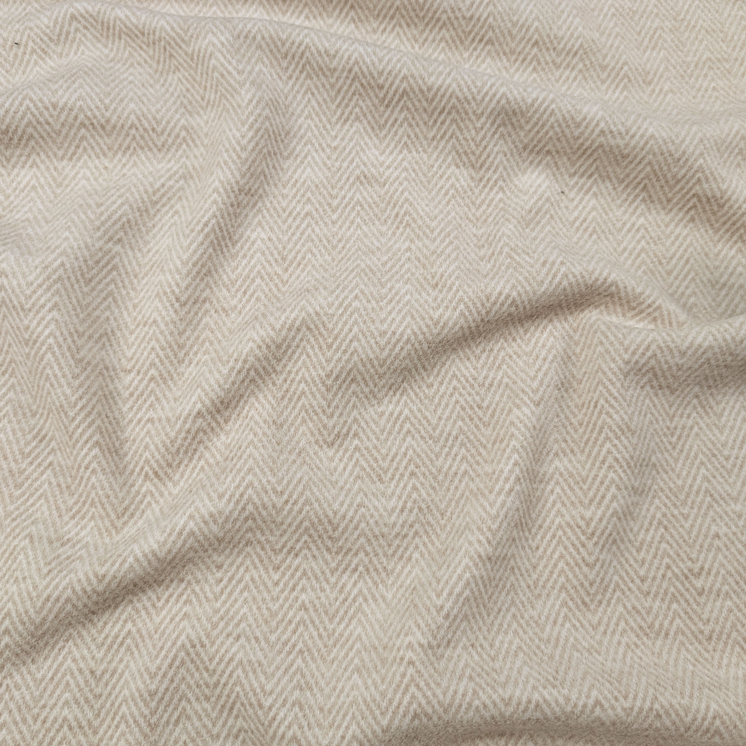 Cappotto Misto Lana Spigato Beige Image