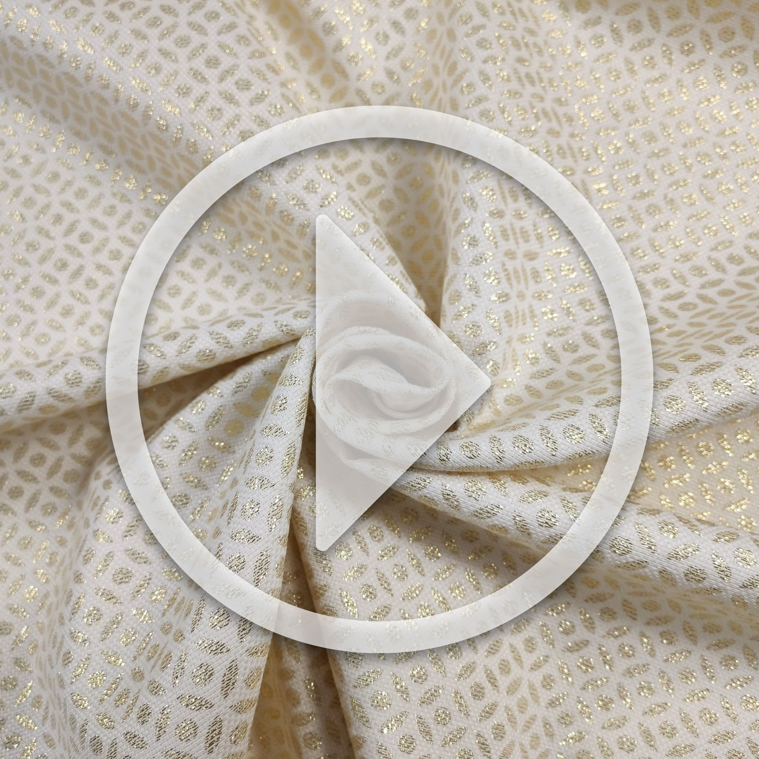 Tessuto Jacquard con Fantasia Lurex Oro Image