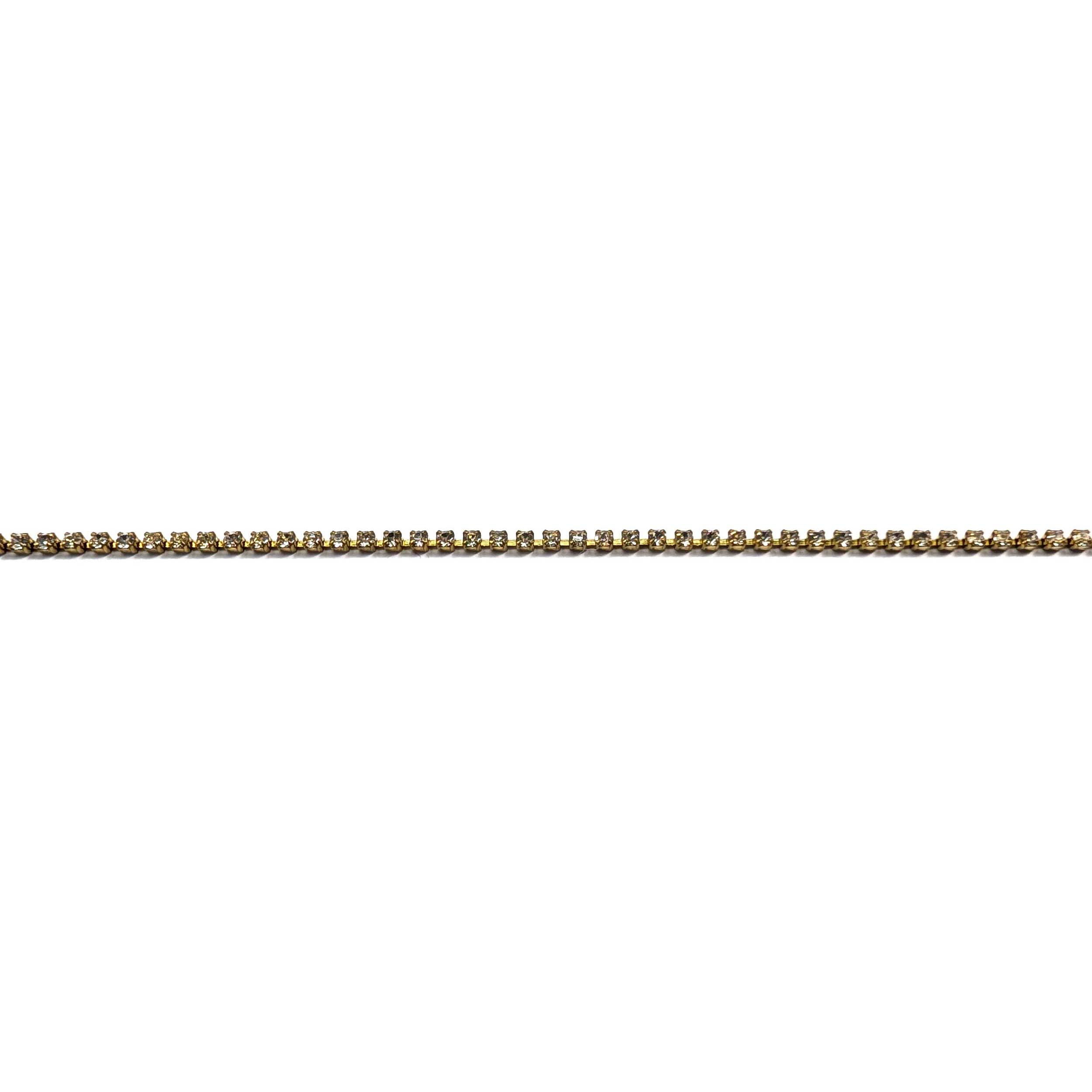 Catena Dorata Sottile Strass Image