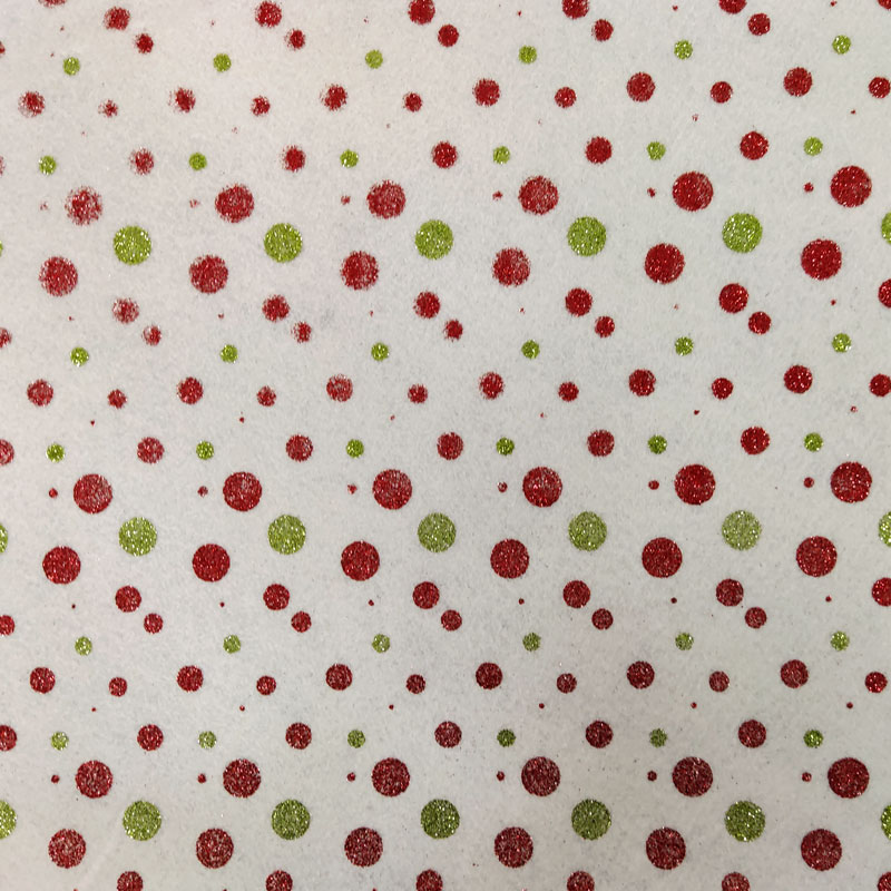 Pannolenci con Pois Glitter Sfondo Panna H 75 cm