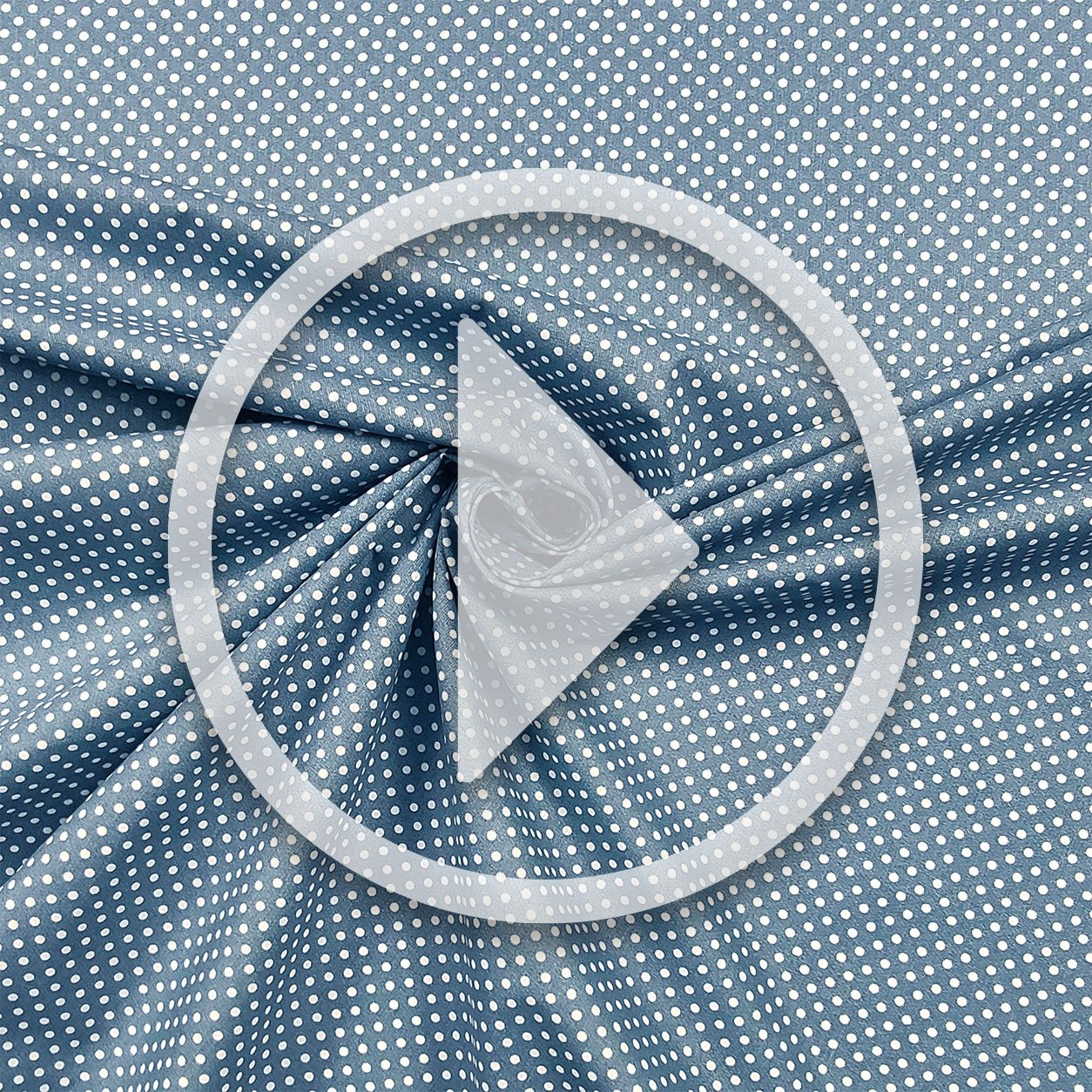 Tessuto Cotone Avio Pois Bianchi Image