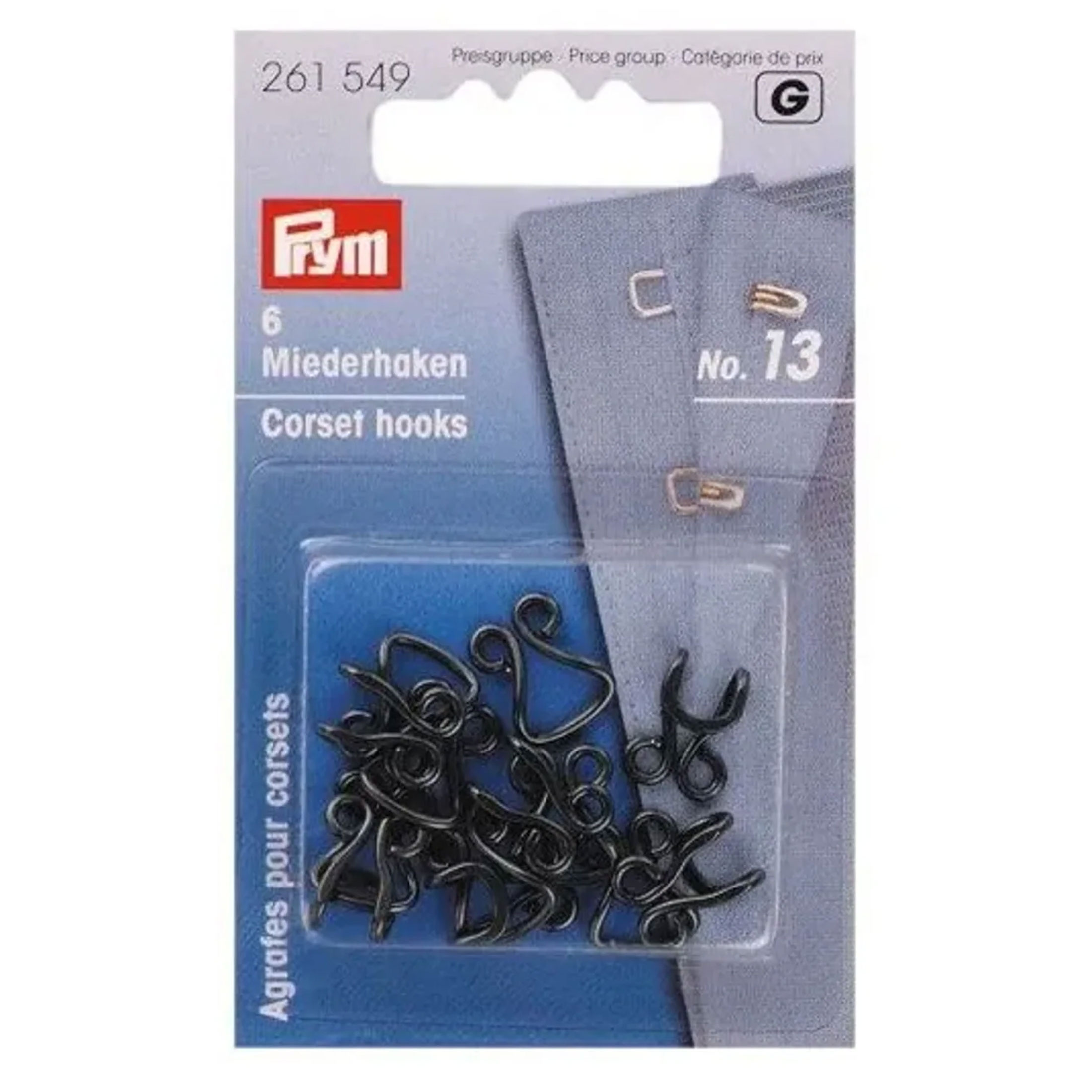 Ganci ed Occhielli Nero Prym No. 13