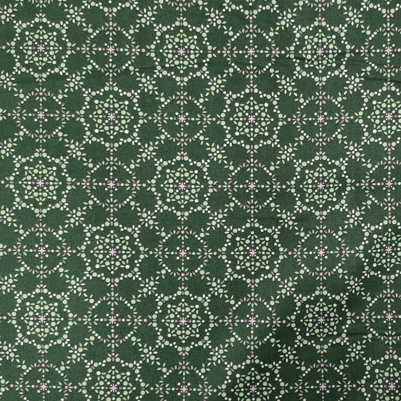 tessuto-cotone-magici-pois-verde