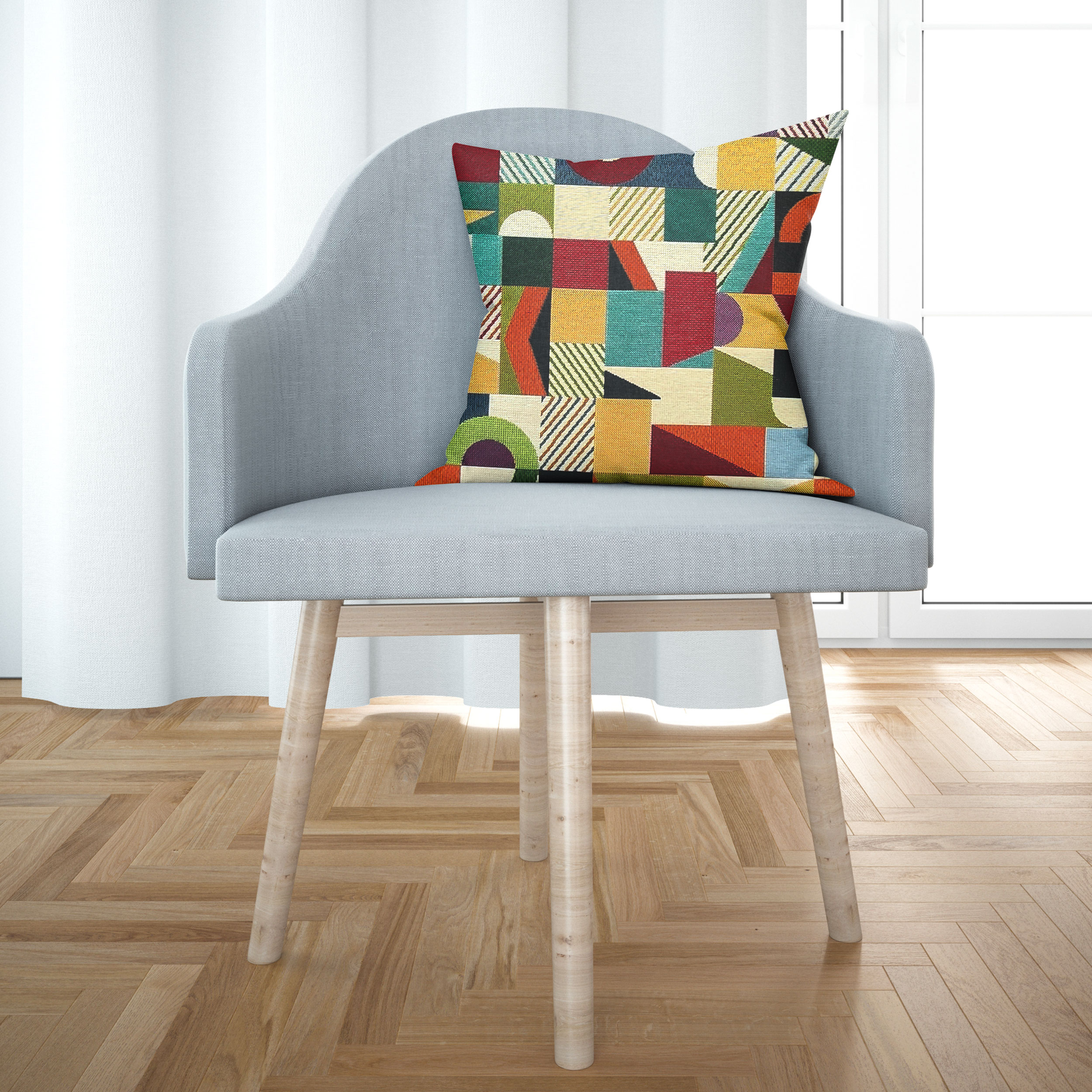 Tessuto Gobelin Fantasia Geometrie Pop