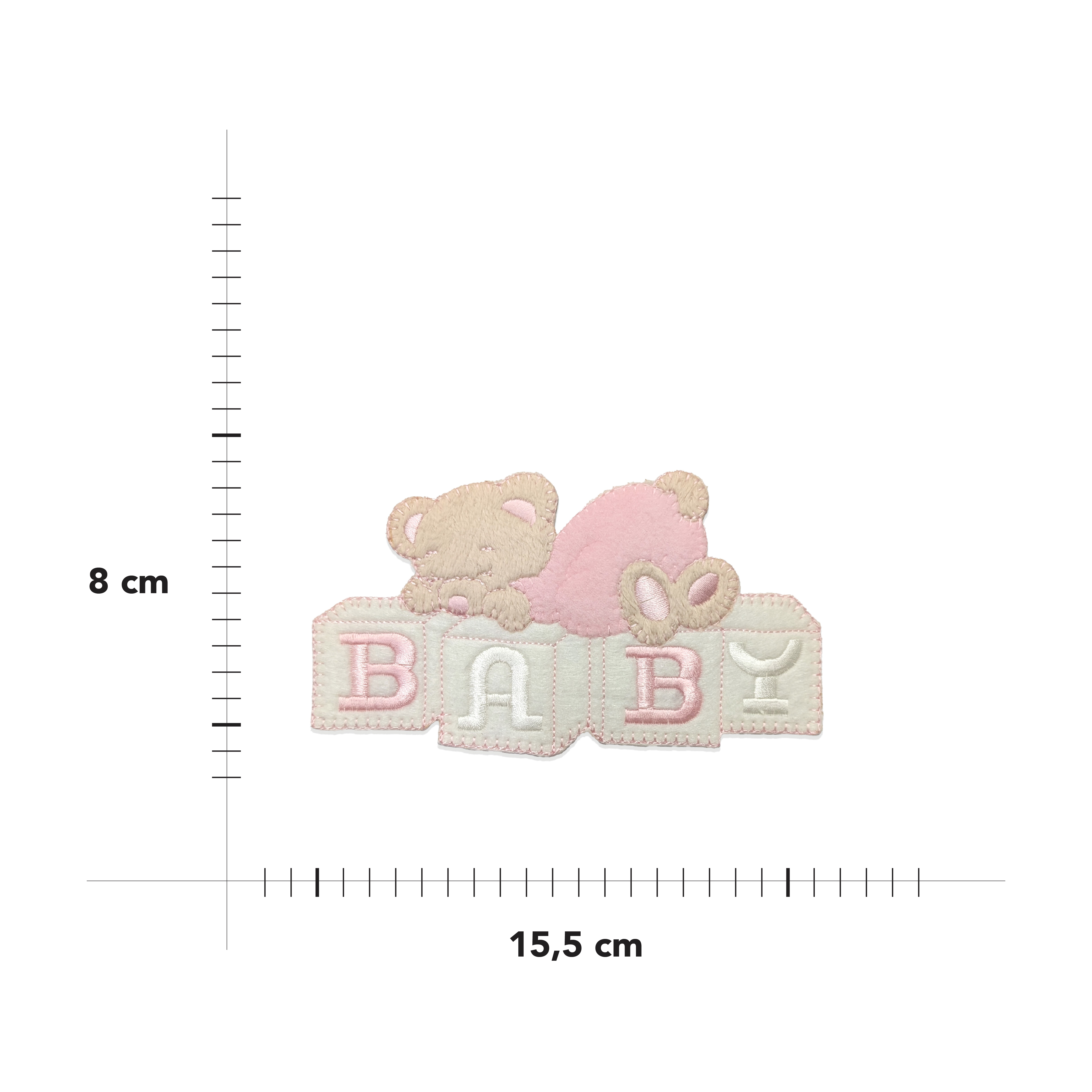 Applicazione Termoadesiva Orsetto Dormiglione con Scritta Baby Image