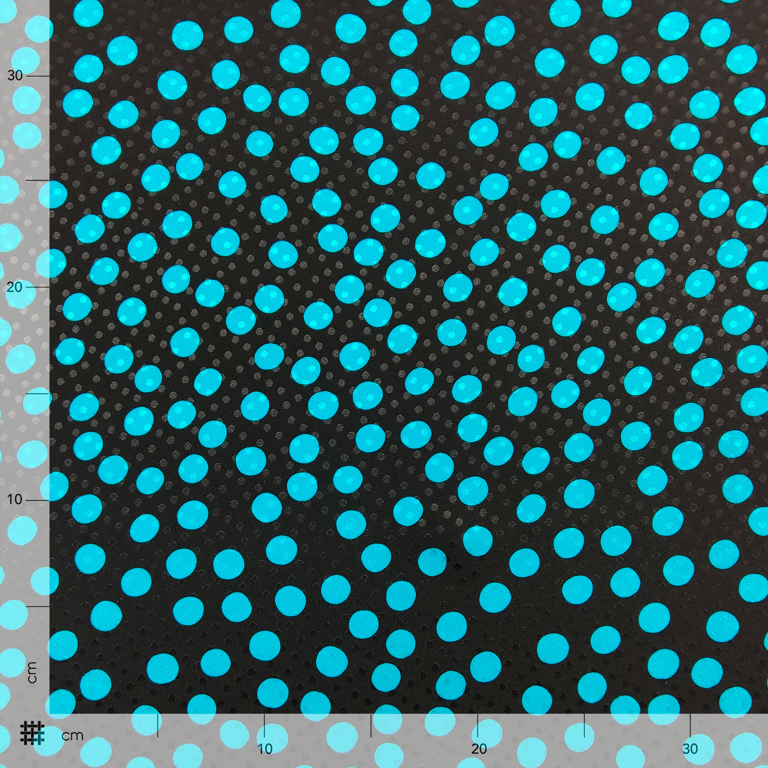 Jacquard Seta Pois Turchese