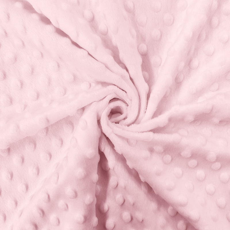 Ritaglio Minky Dots Peluche Rosa Baby 50 x 150 cm  Image