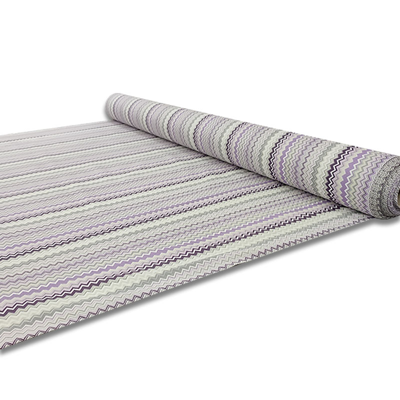 Tessuto cotone al metro zig zag viola