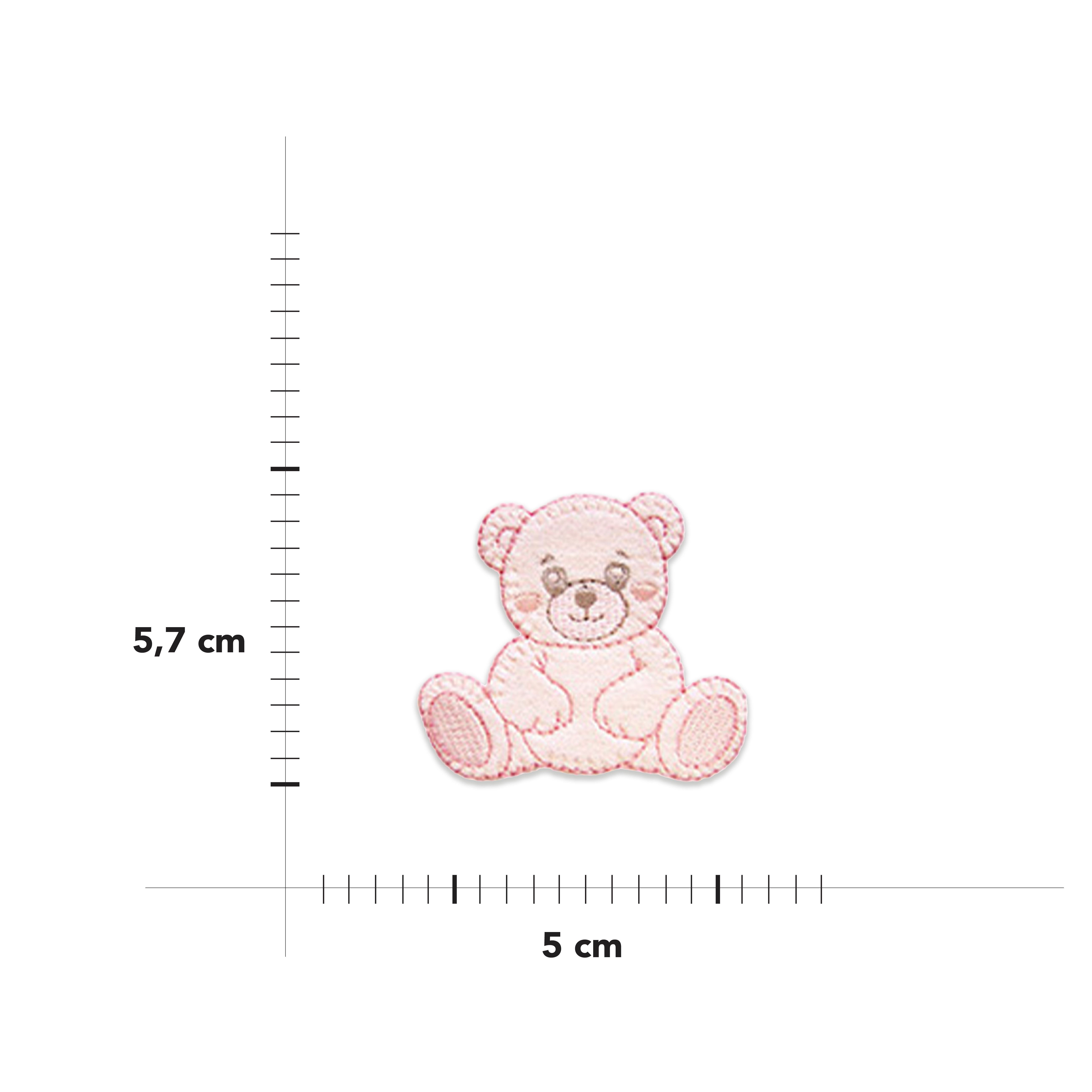  Applicazione Termoadesiva Orsetto Baby Rosa Image