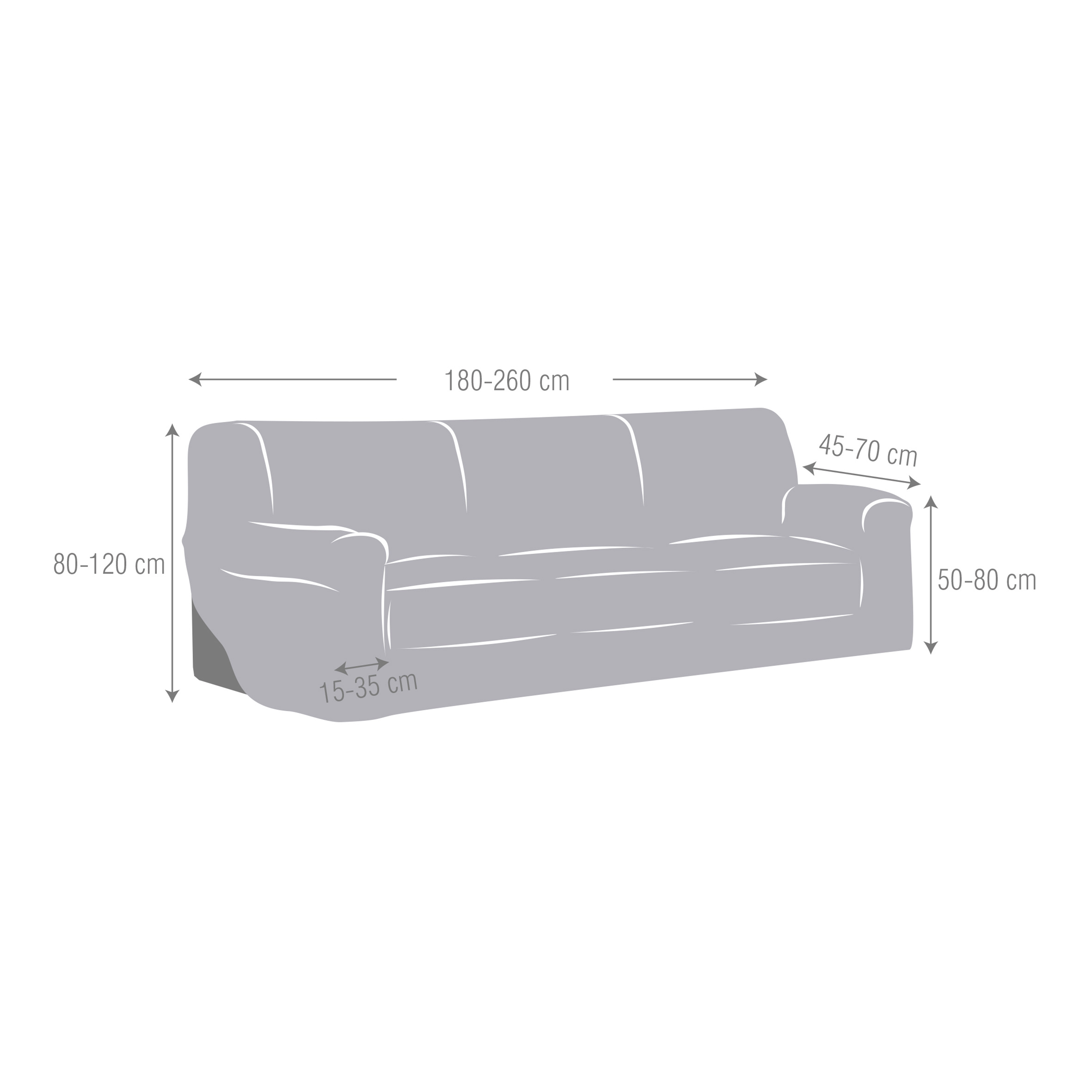 Copridivano Bielastico Goffrato Grande Beige 3 Piazze