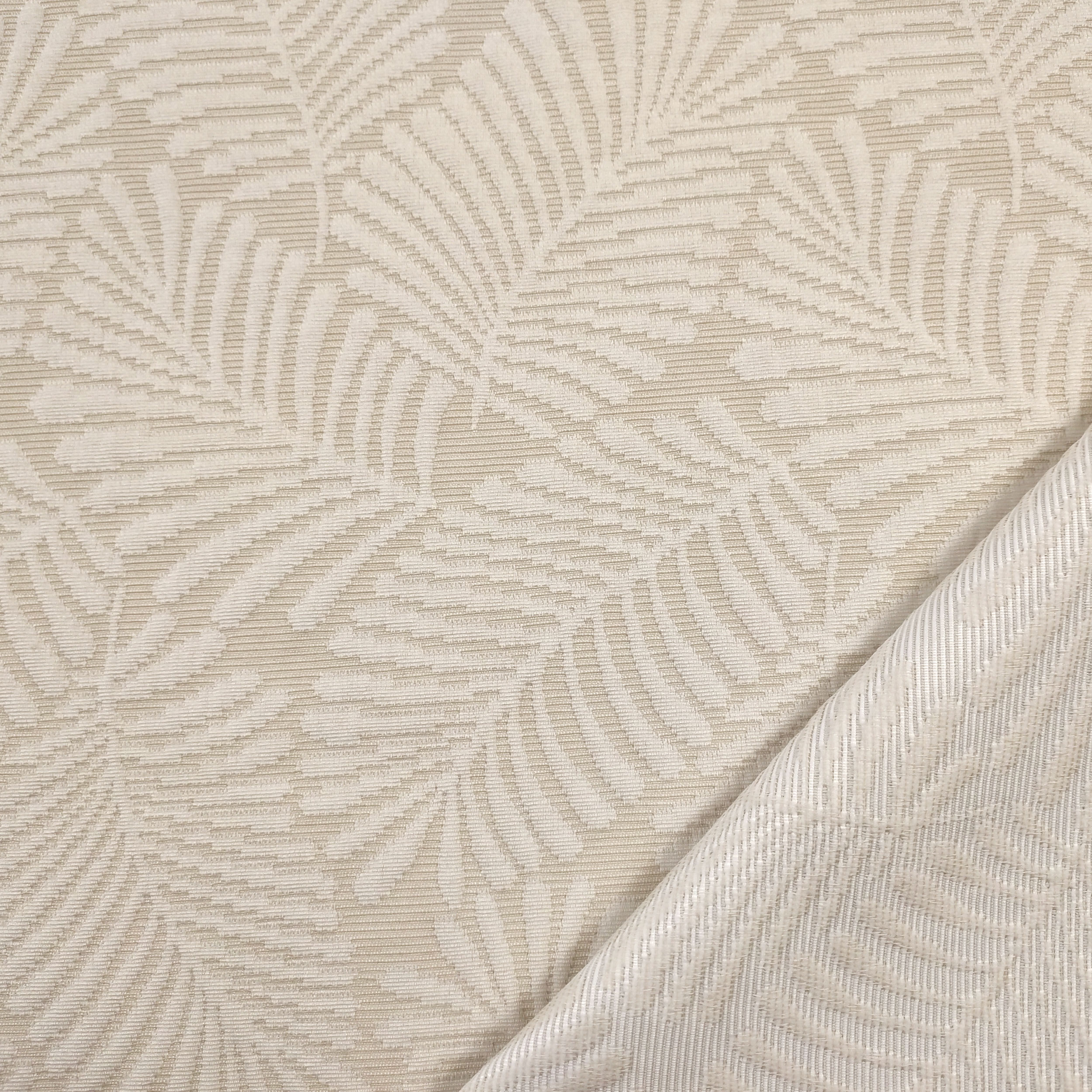 Jacquard Copriletto Matelassè Foglie Beige