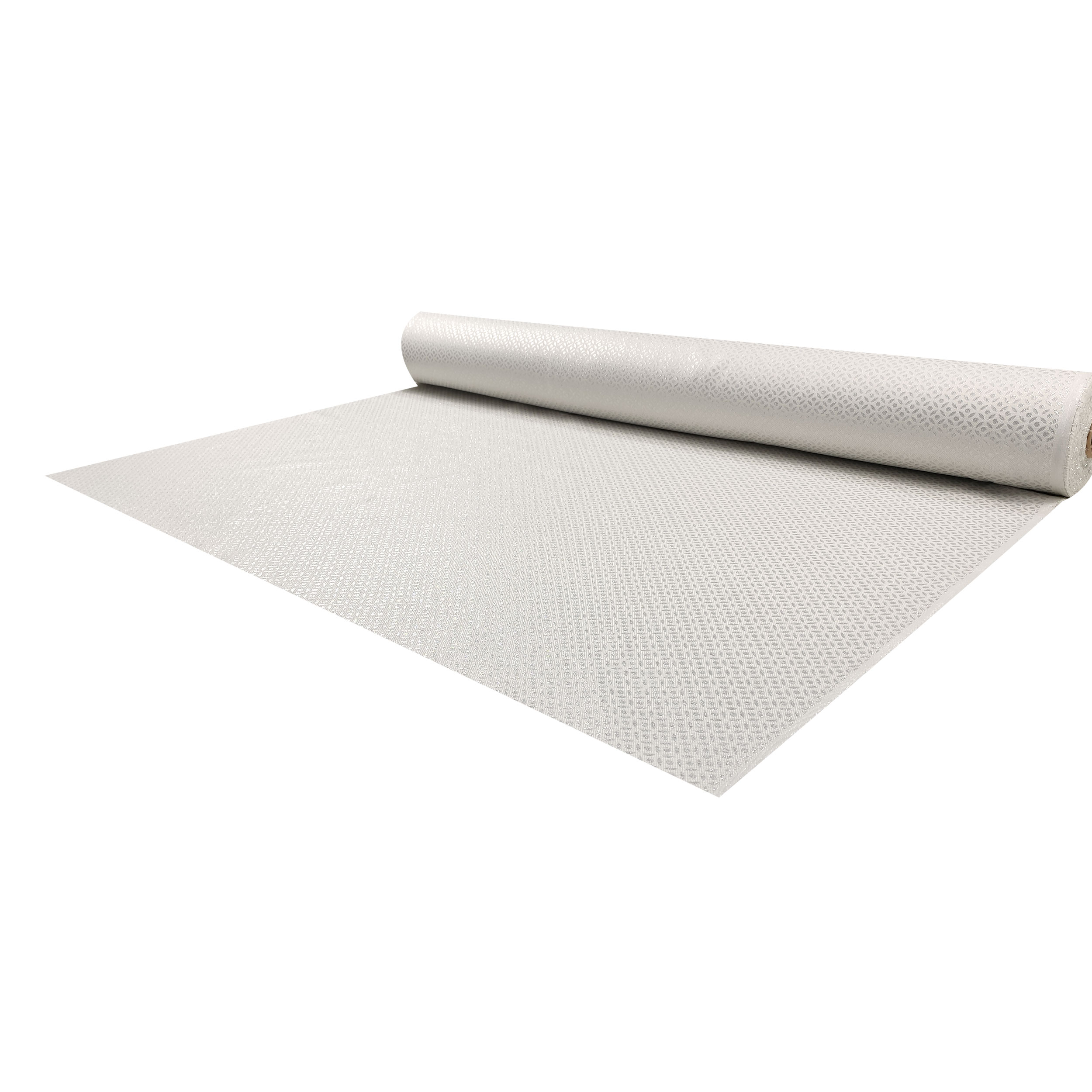 Tessuto Jacquard con Fantasia Lurex Argento