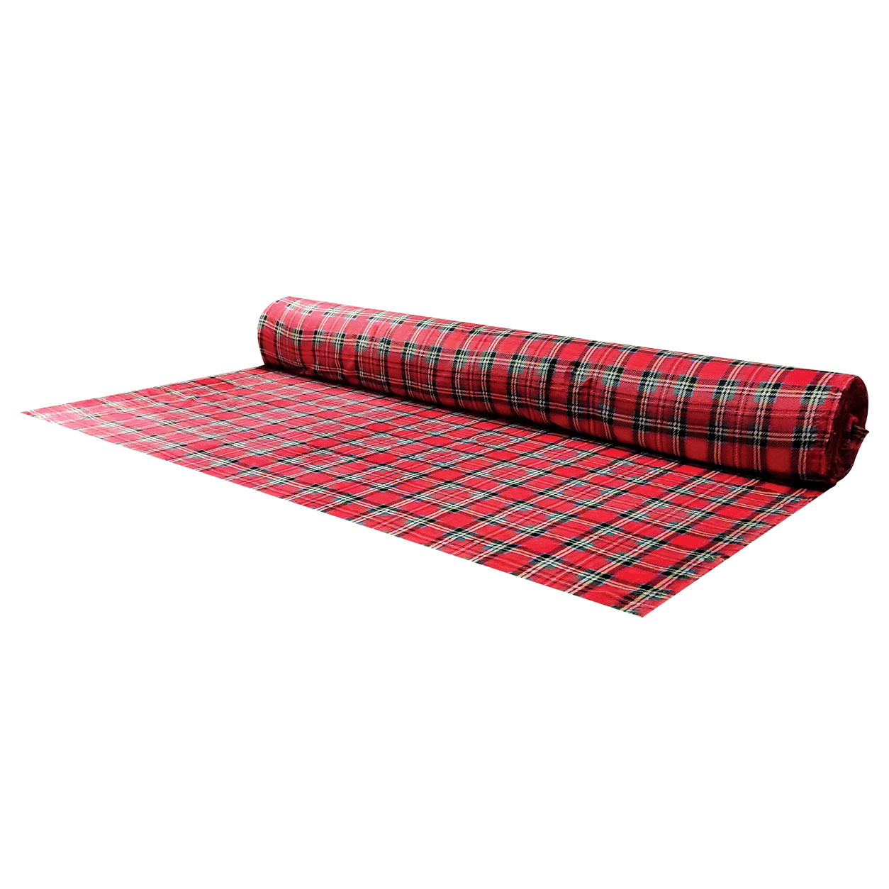 Pile Mano Cachemire Scozzese Rosso e Azzurro Image