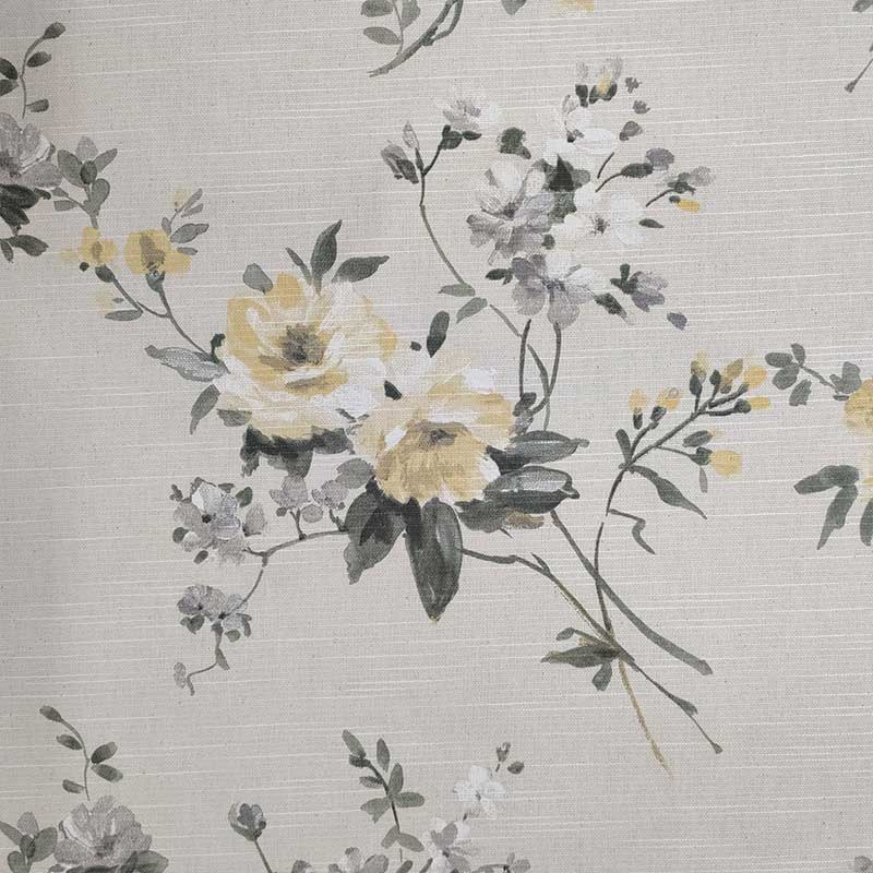 Tessuto arredo fiore medio ocra
