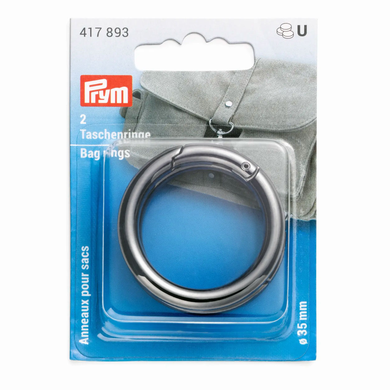 Anelli per Borse Nero 35 mm Prym | Panini Tessuti