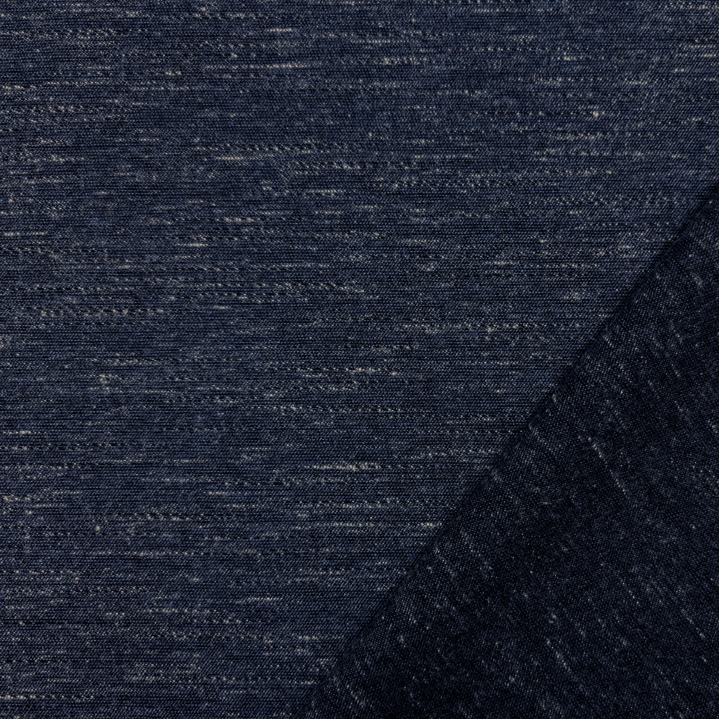Tweed in Puro Cotone Melange Blu Image