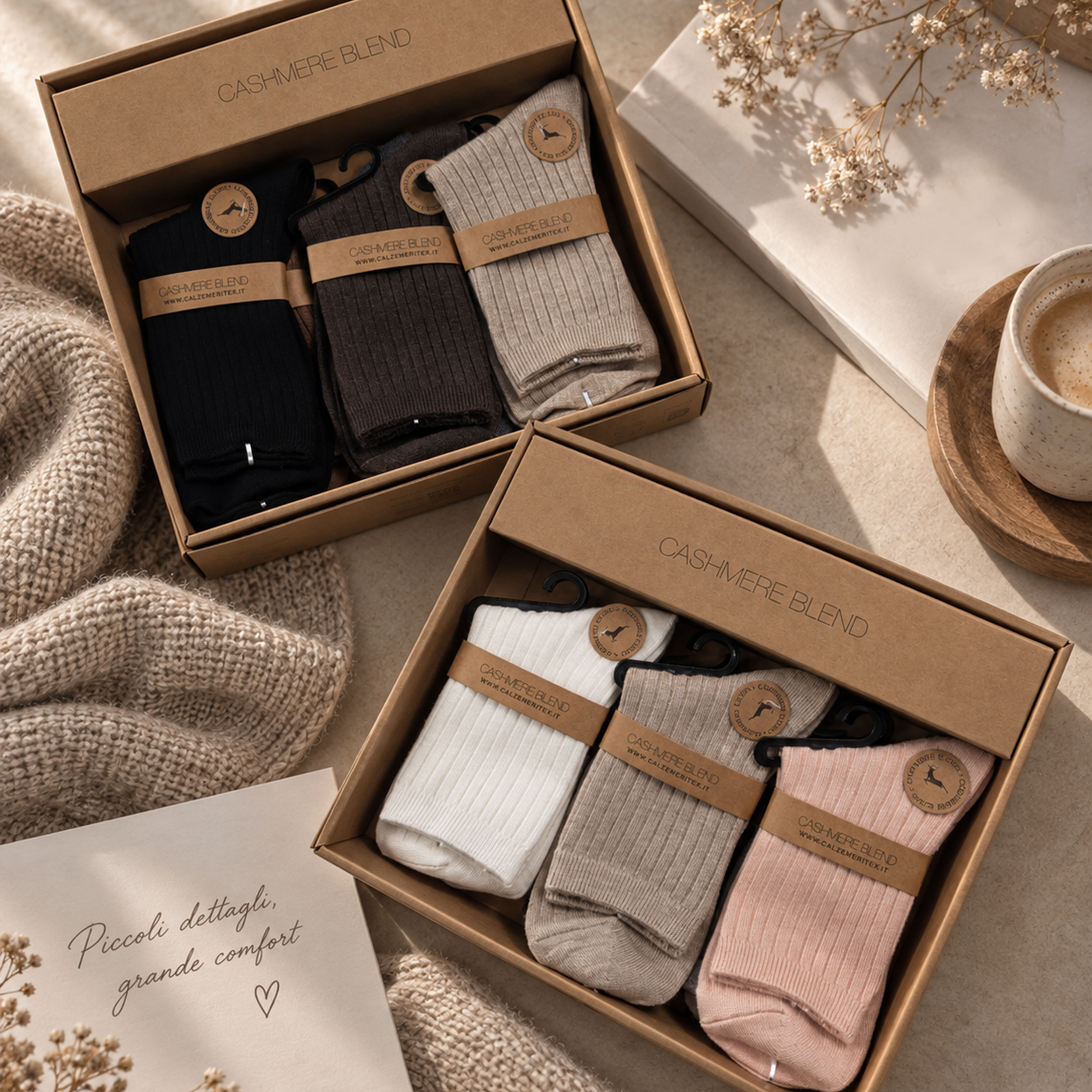 Calzini Donna Cashmere Blend Bianco Image