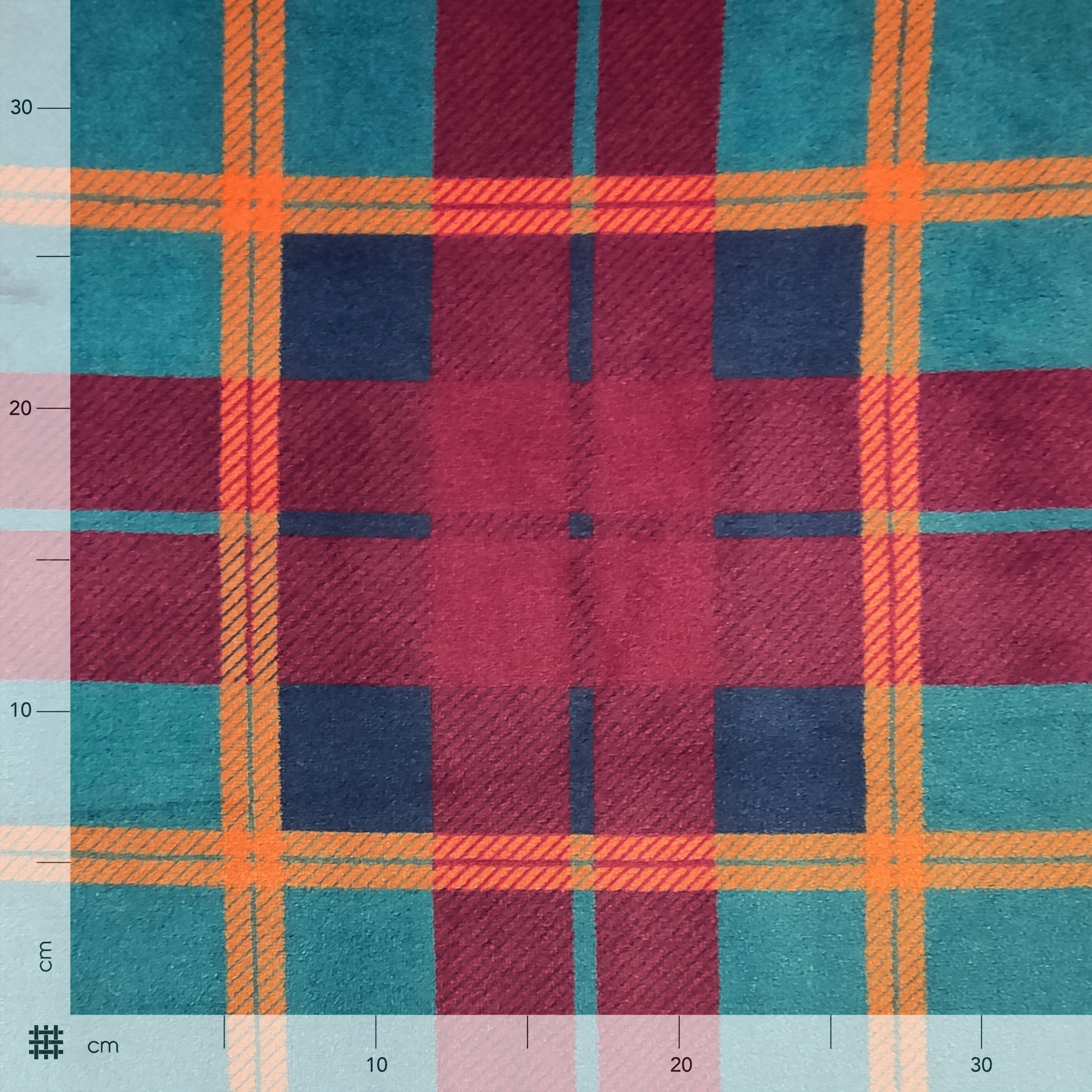 Pile Mano Cachemire Tartan Sfondo Bordeaux Image