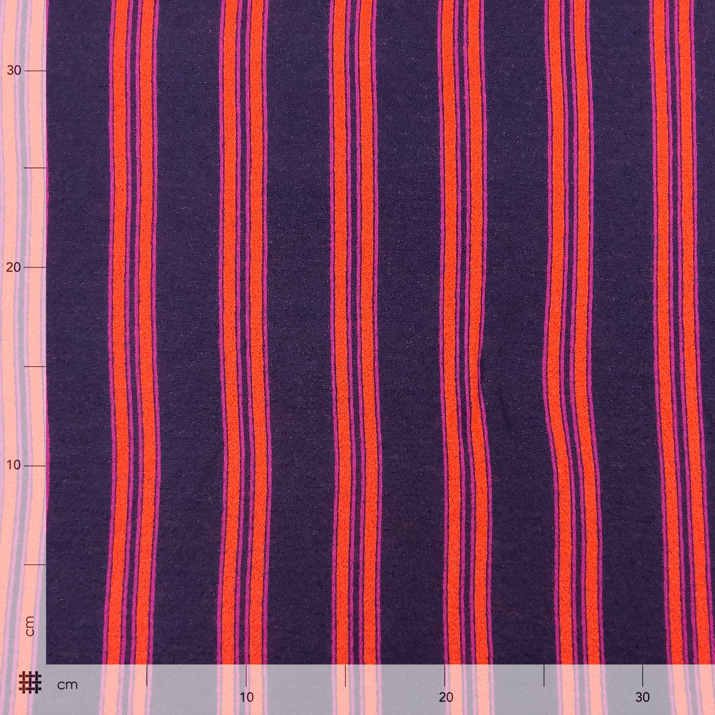 Maglia Misto Cotone Viola Righe Arancio Fuxia