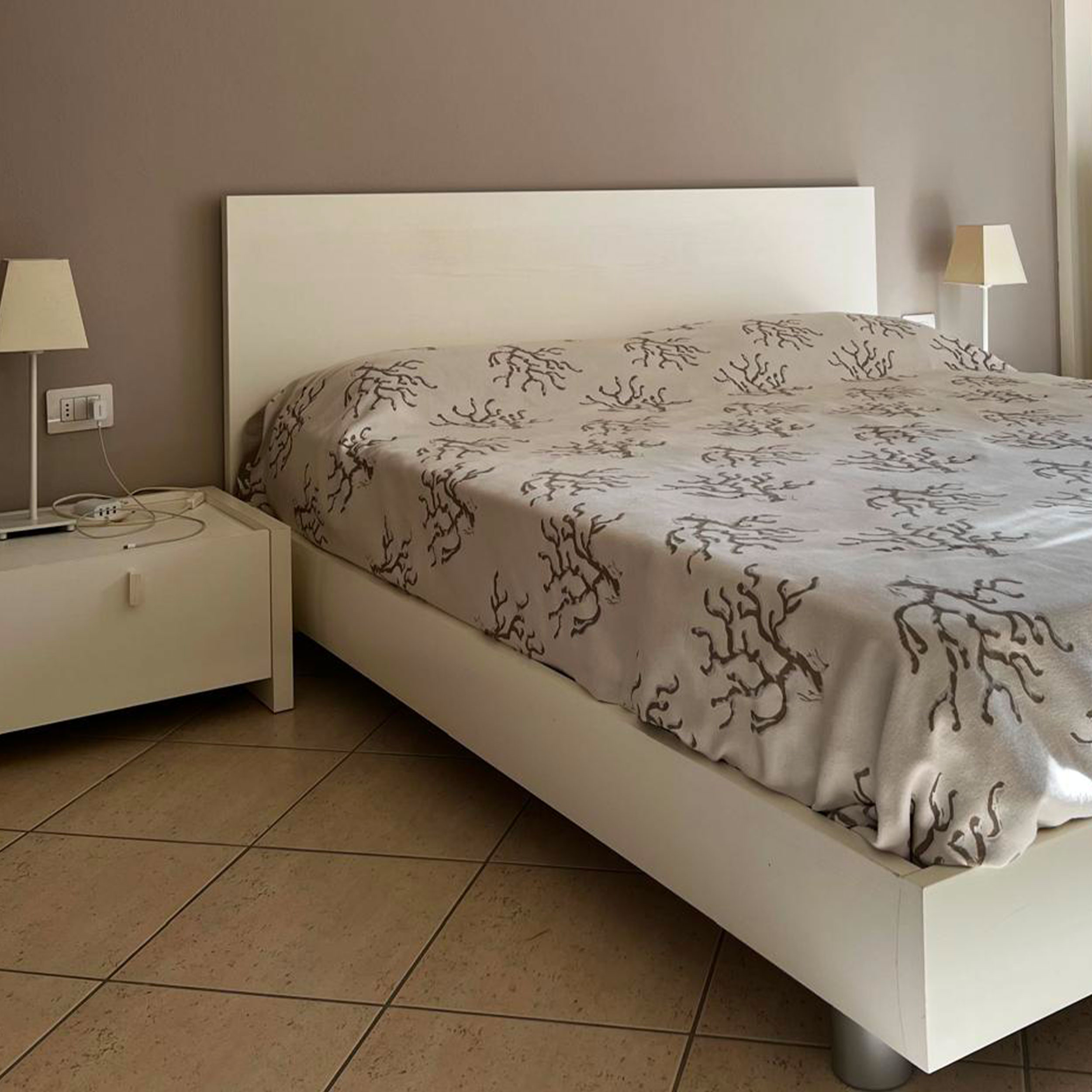 Tessuto Jacquard Double Coralli Perla e Beige H 280 cm