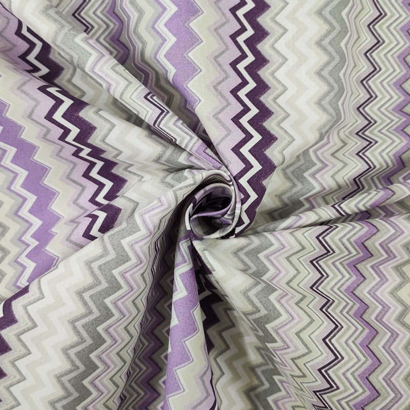 Tessuto di cotone per fodere zig zag viola