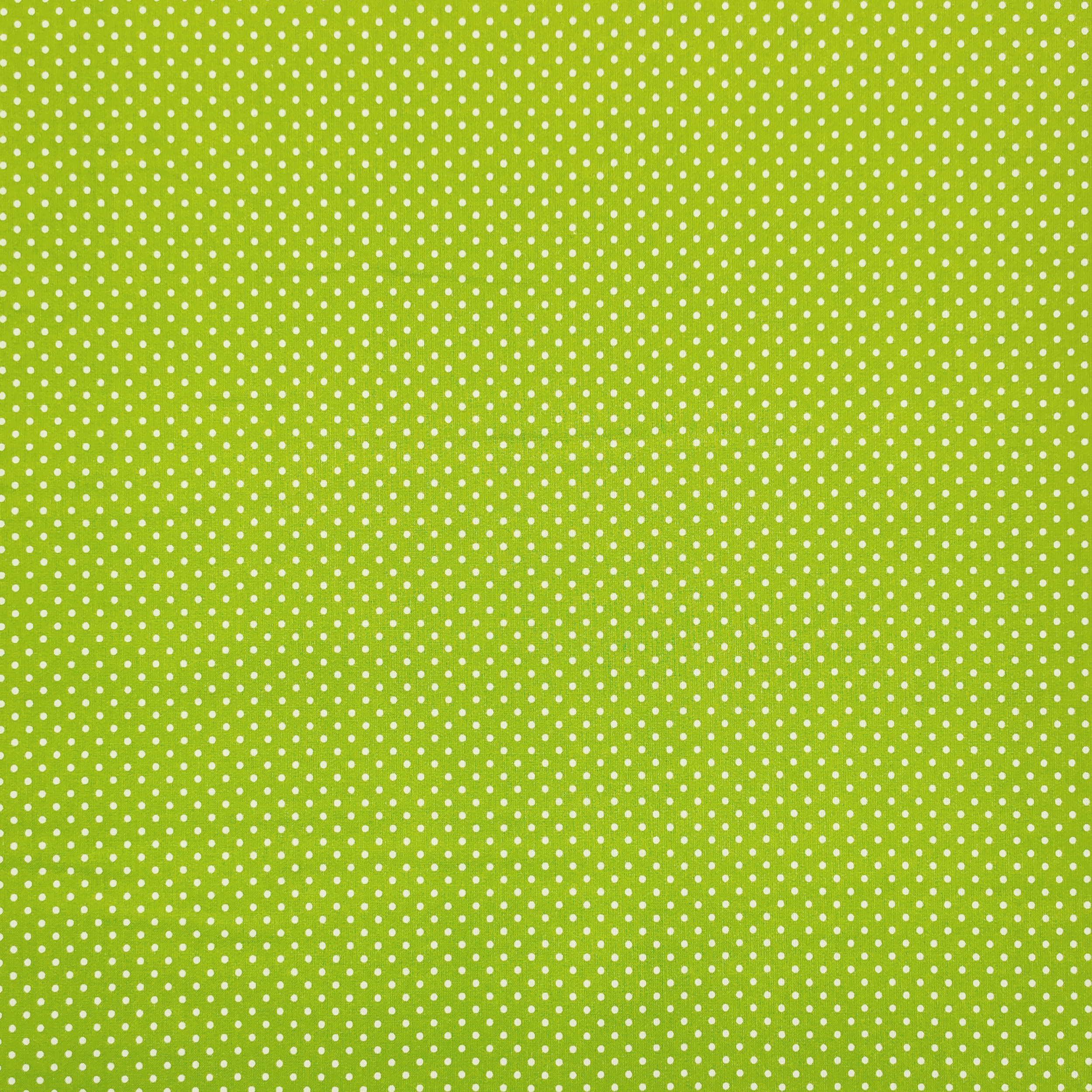 Tessuto Cotone Verde a Pois Piccoli Image