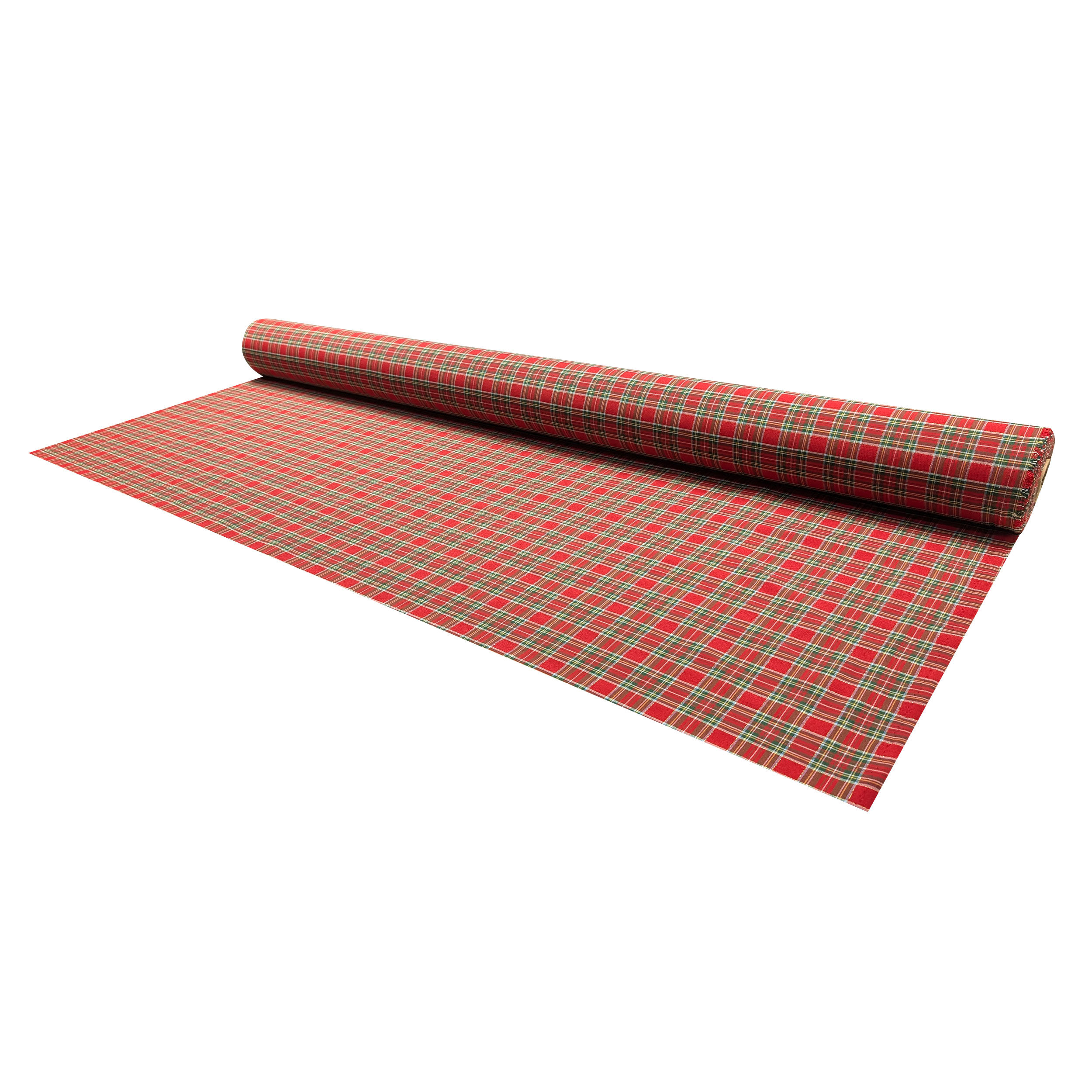 Tessuto Tartan Medio Rosso Lurex Image