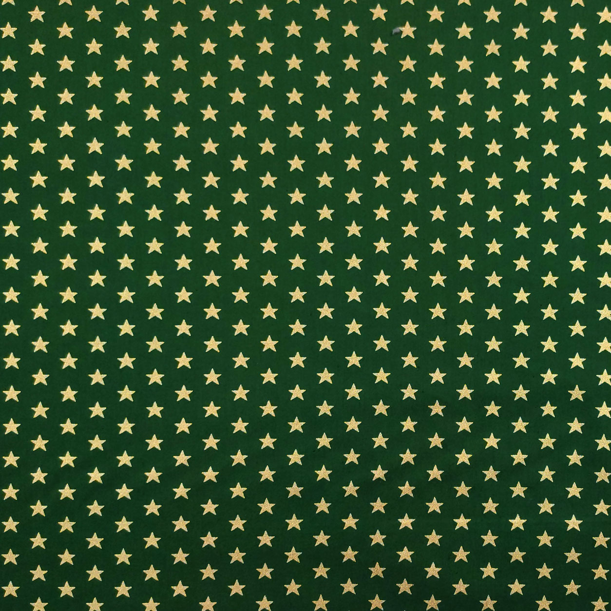 tessuto verde natale stelle lurex oro