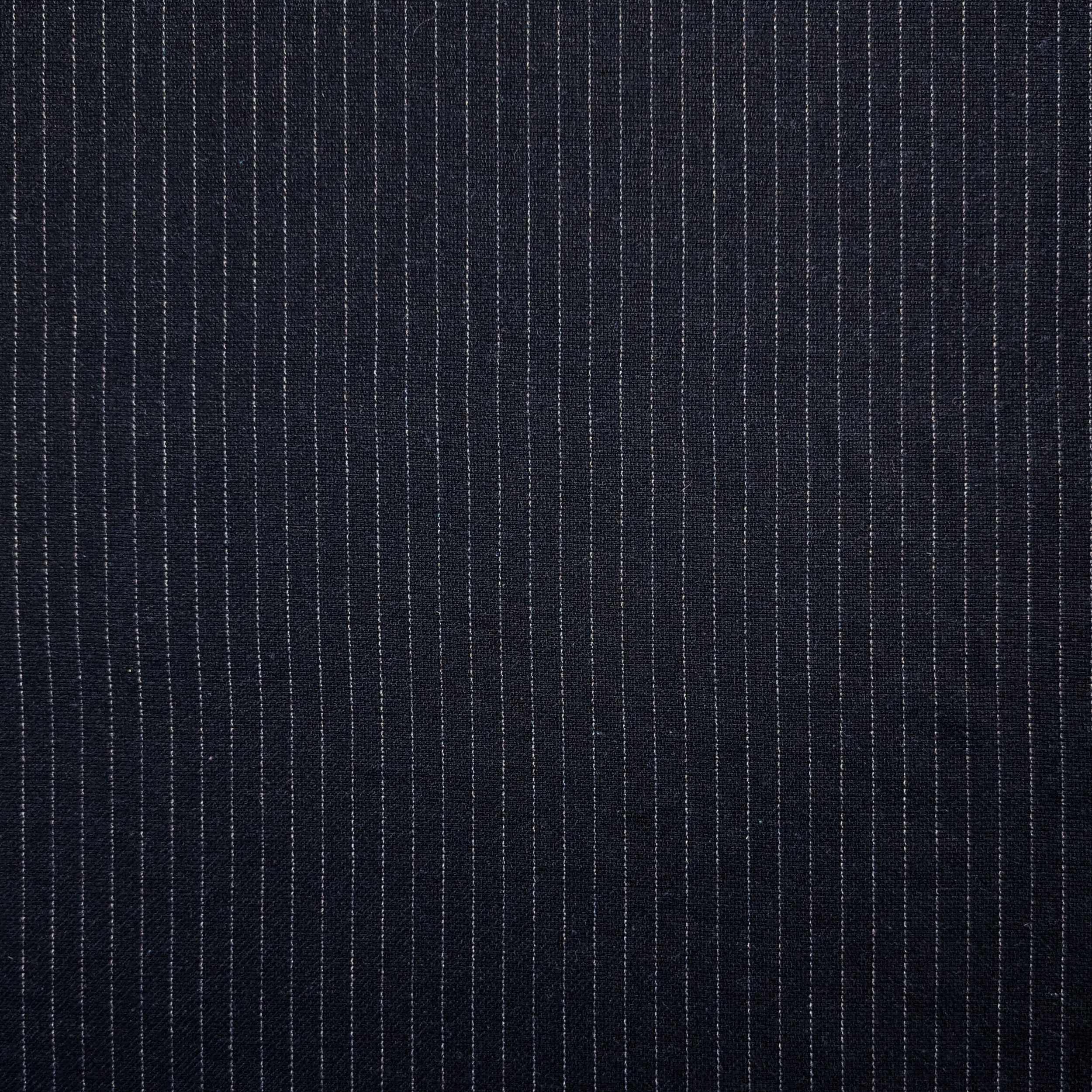 Tessuto Gessato Cotone Blu Scuro Image